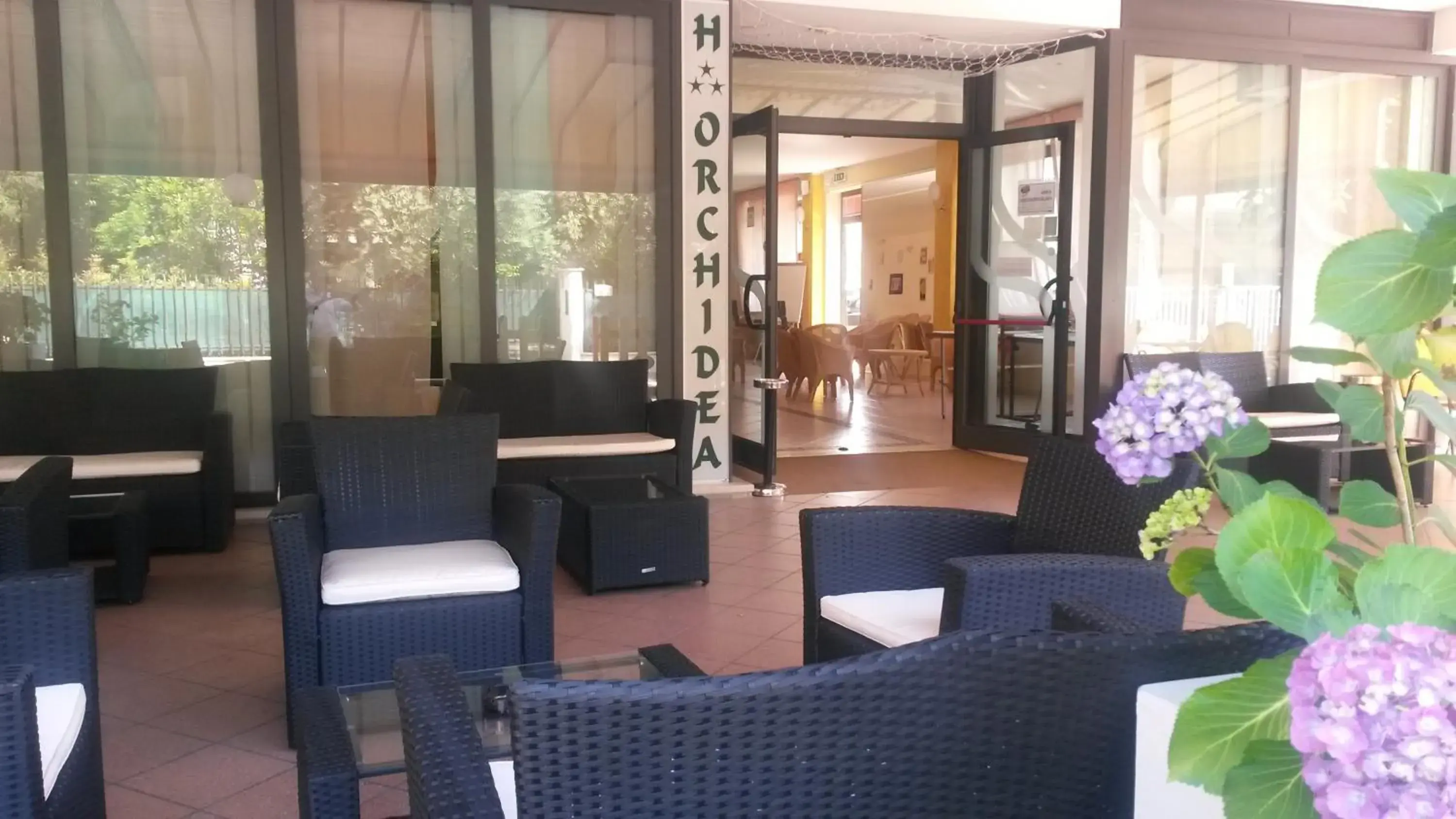 Facade/entrance in Hotel Orchidea