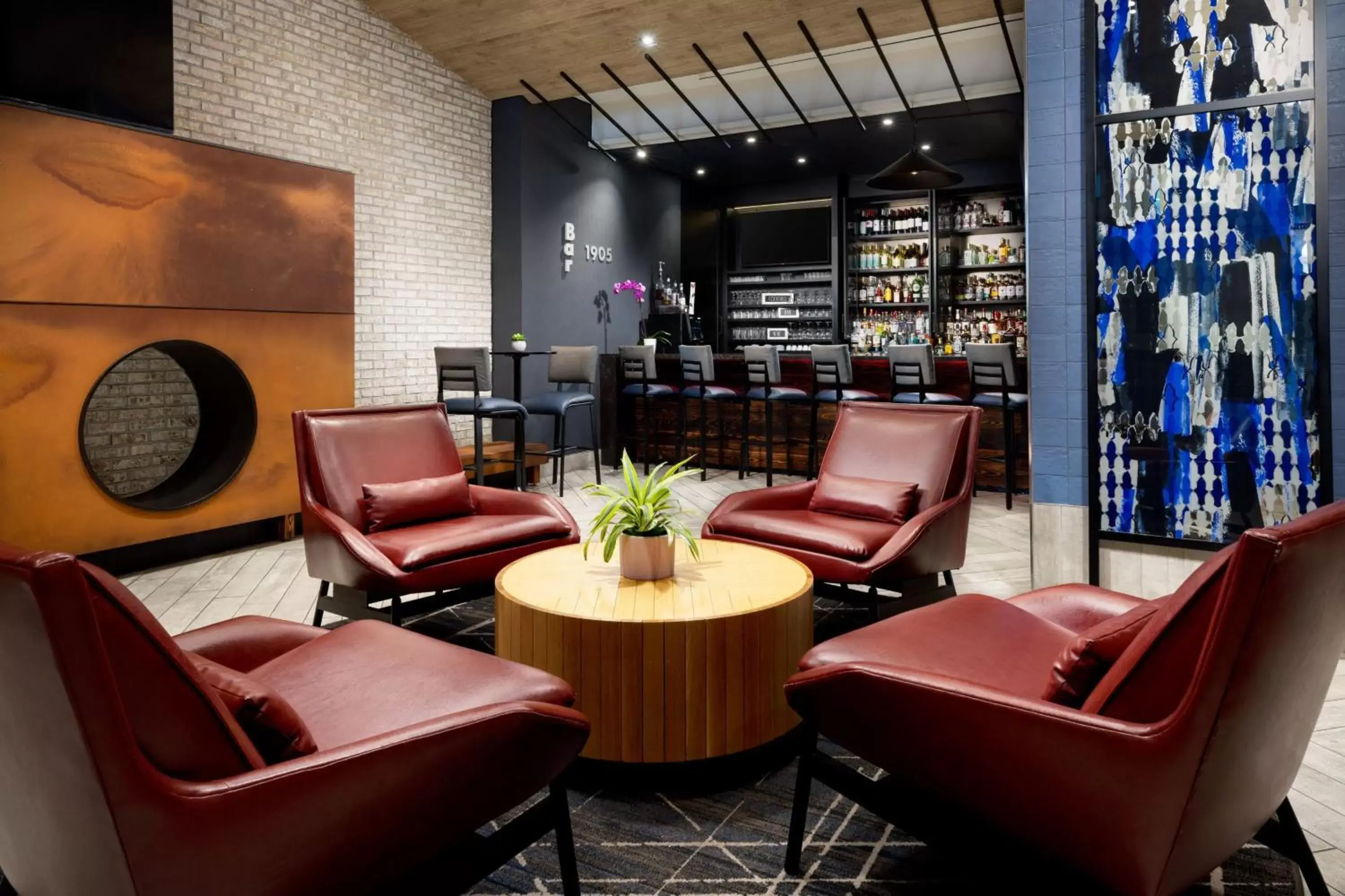 Lobby or reception, Lounge/Bar in SpringHill Suites by Marriott New York Manhattan/Times Square South