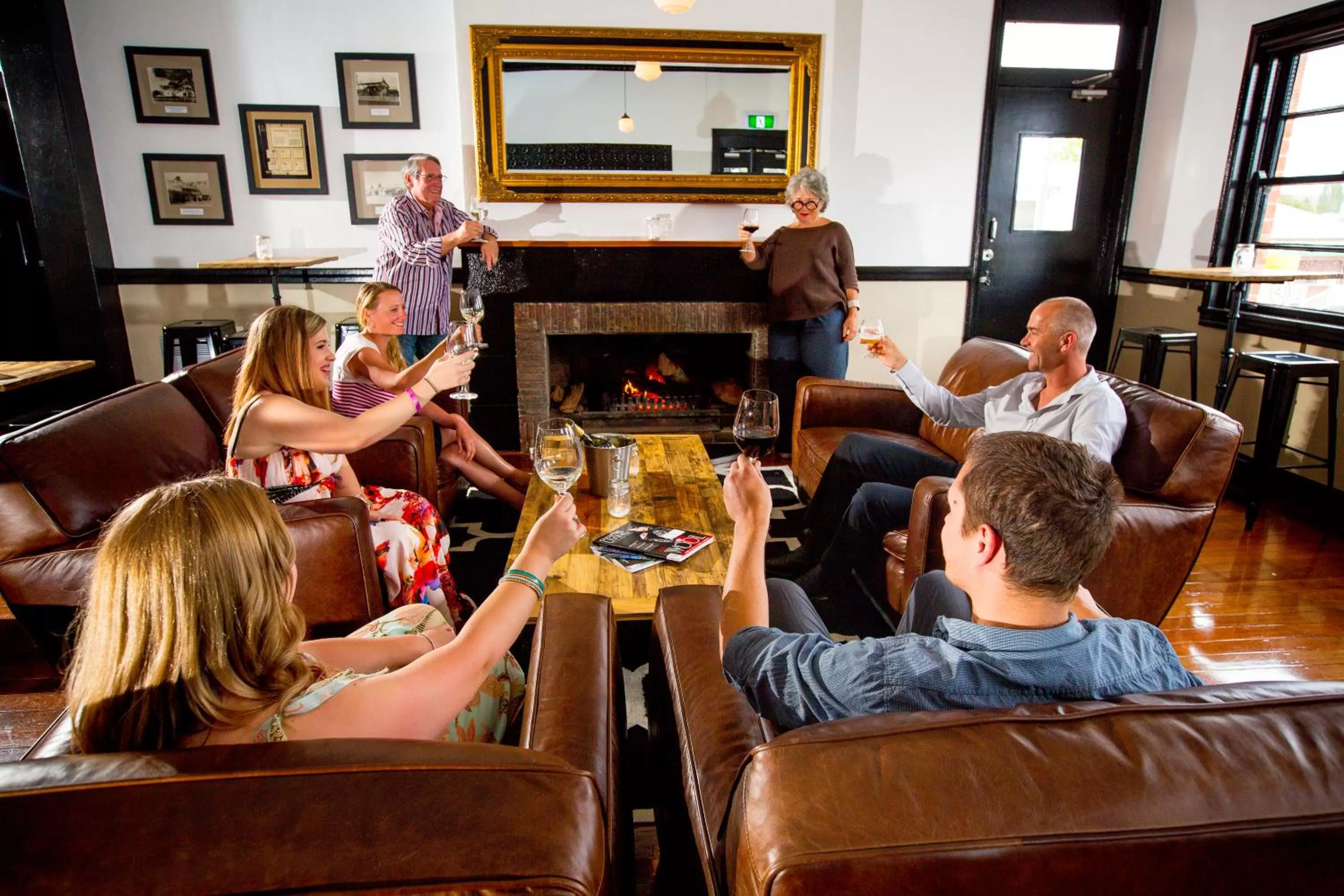 Communal lounge/ TV room in The Commercial Boutique Hotel