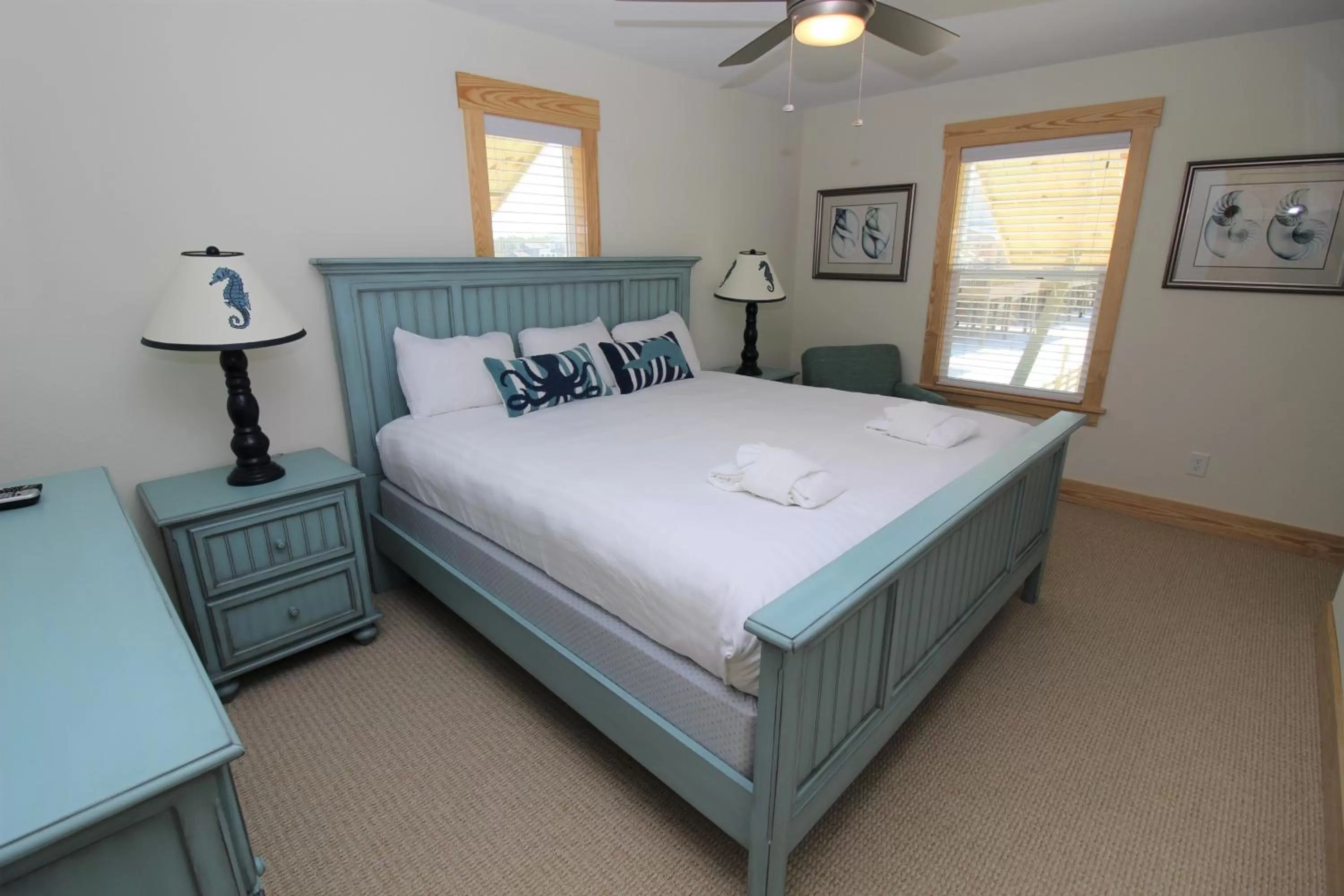 Bedroom, Bed in Whalebone Ocean Cottages by KEES Vacations