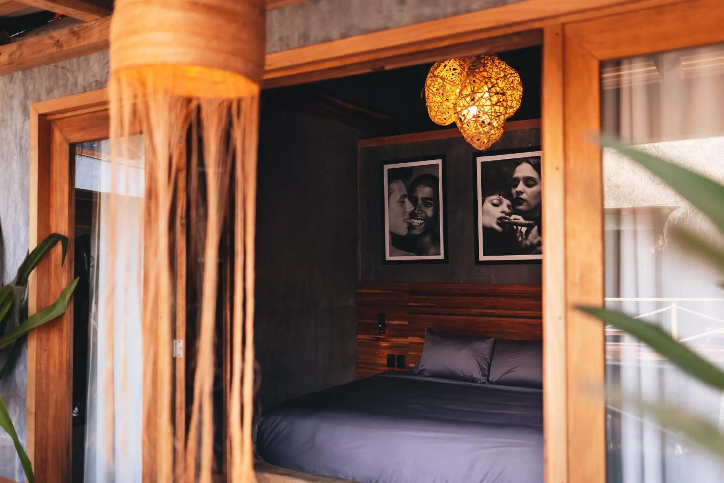 Bed in Naked Hotel Zipolite -Adults Only-