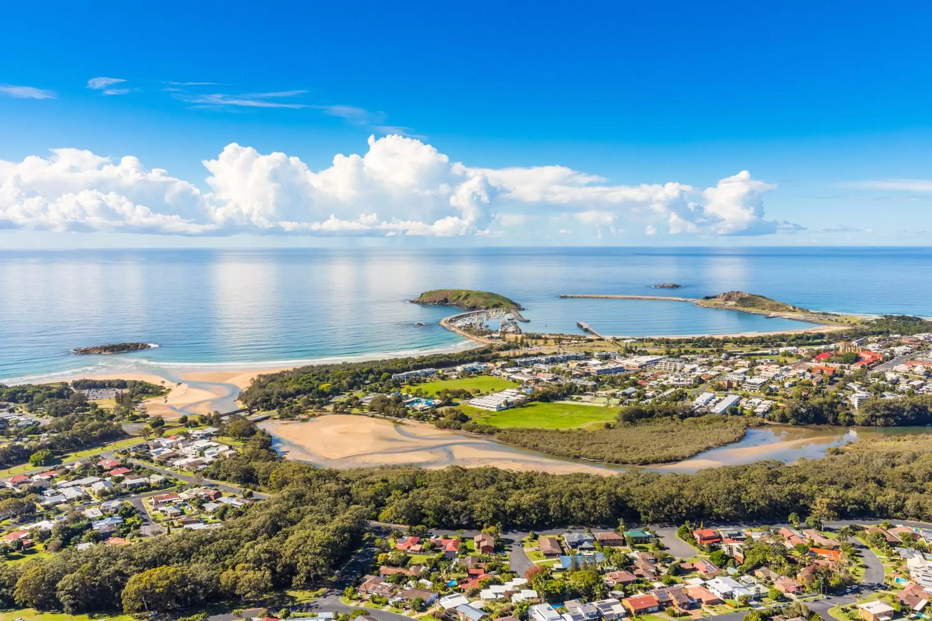 Bird's eye view, Bird's-eye View in Surf Beach Motel Coffs