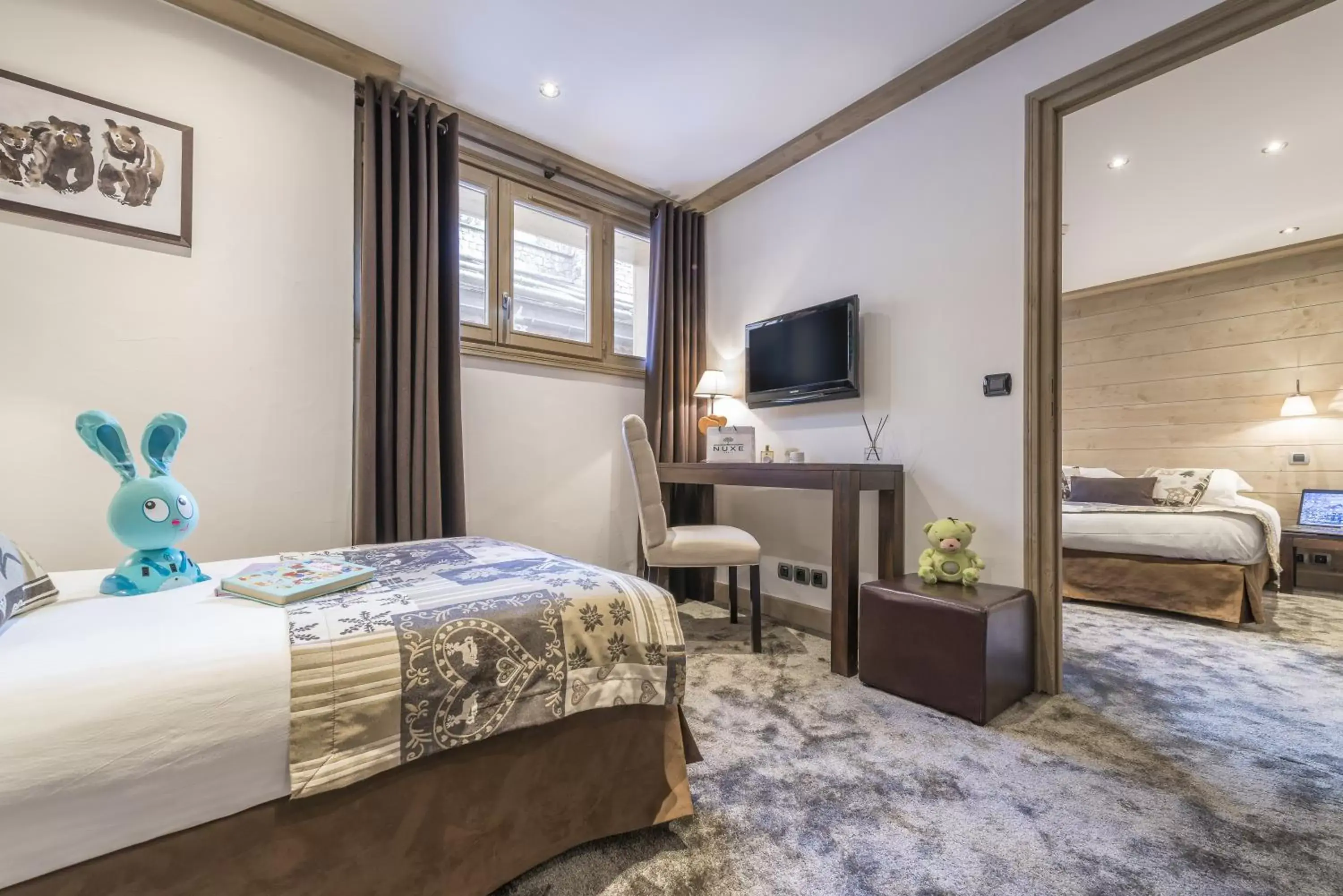 TV and multimedia, Bed in Hotel La Chaudanne