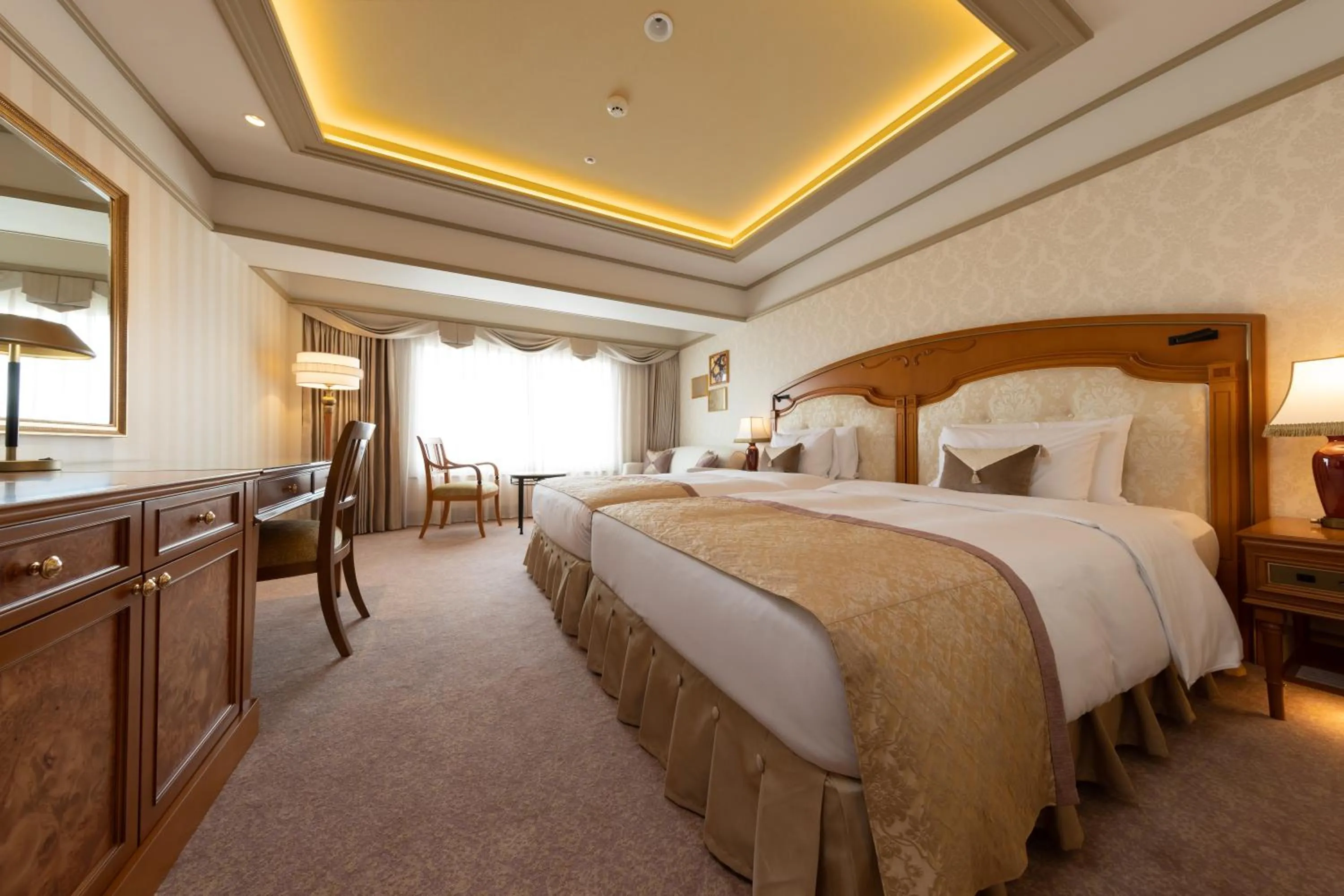 Bed in Hotel Nikko Princess Kyoto