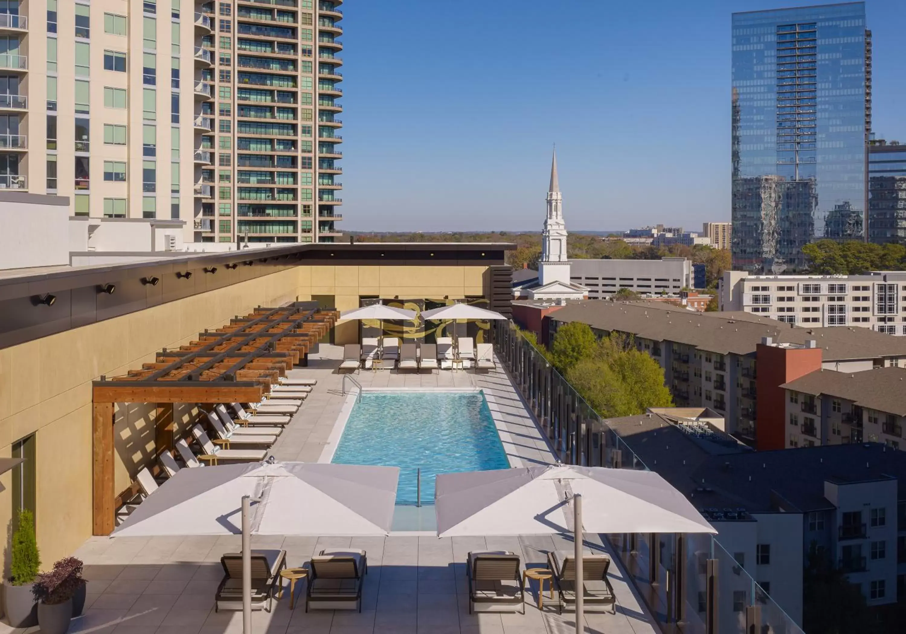 Patio, Pool View in Nobu Hotel Atlanta