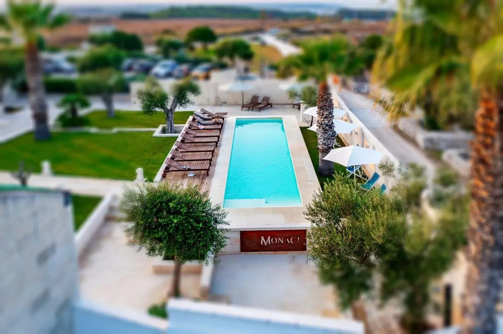 Bird's eye view, Pool View in Masseria dei Monaci