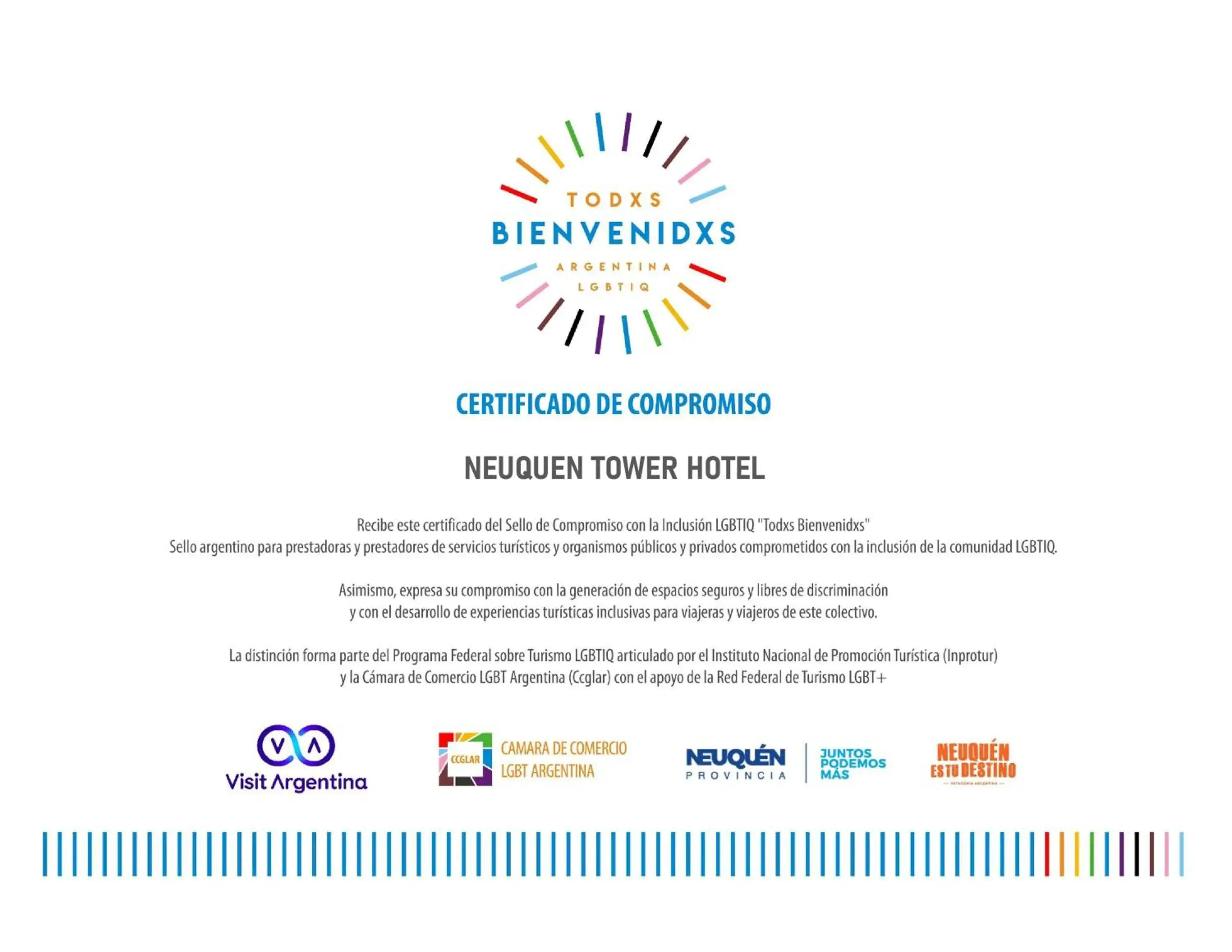 Logo/Certificate/Sign in Neuquén Tower Hotel