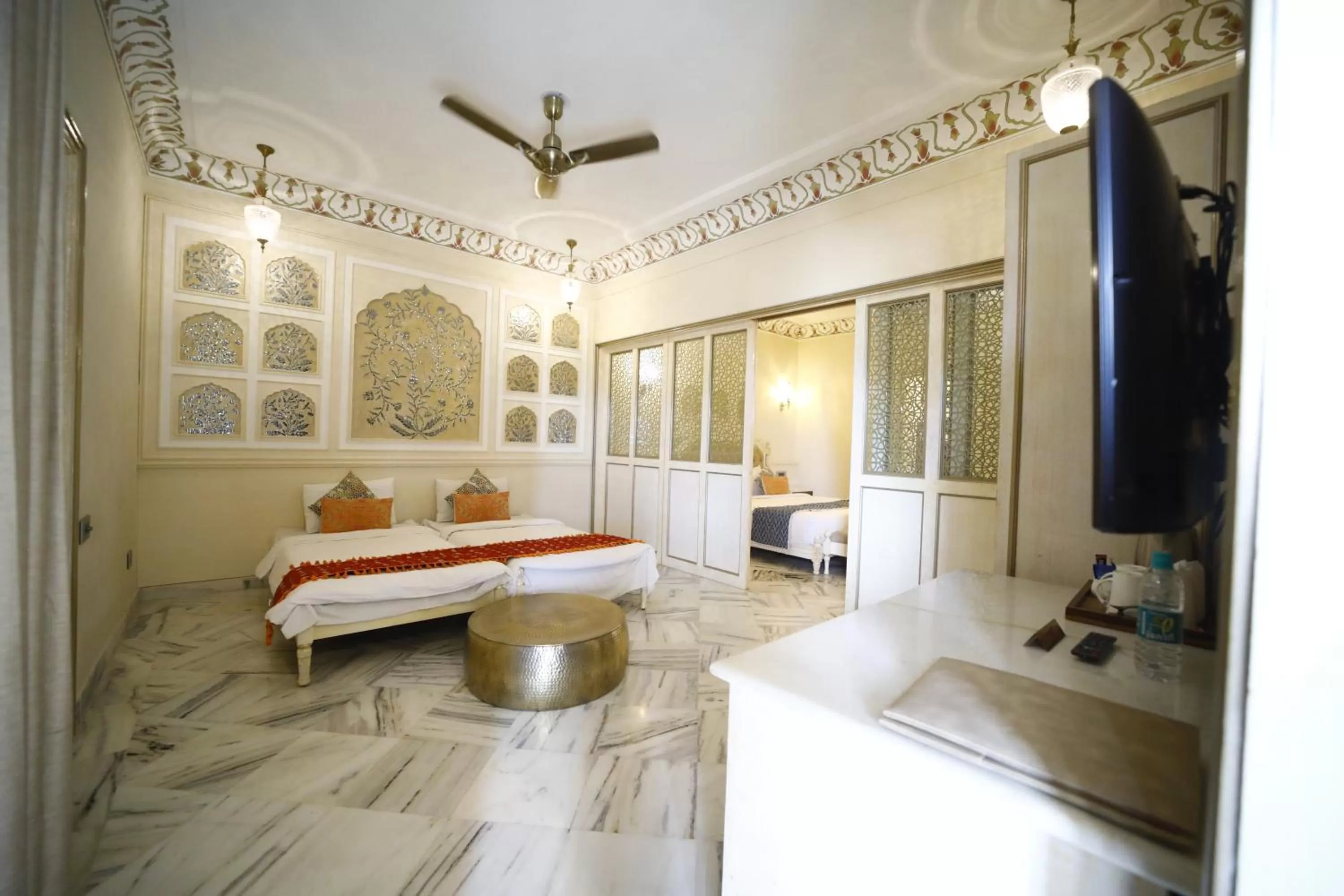 Photo of the whole room, Bed in Laxmi Palace Heritage Boutique Hotel