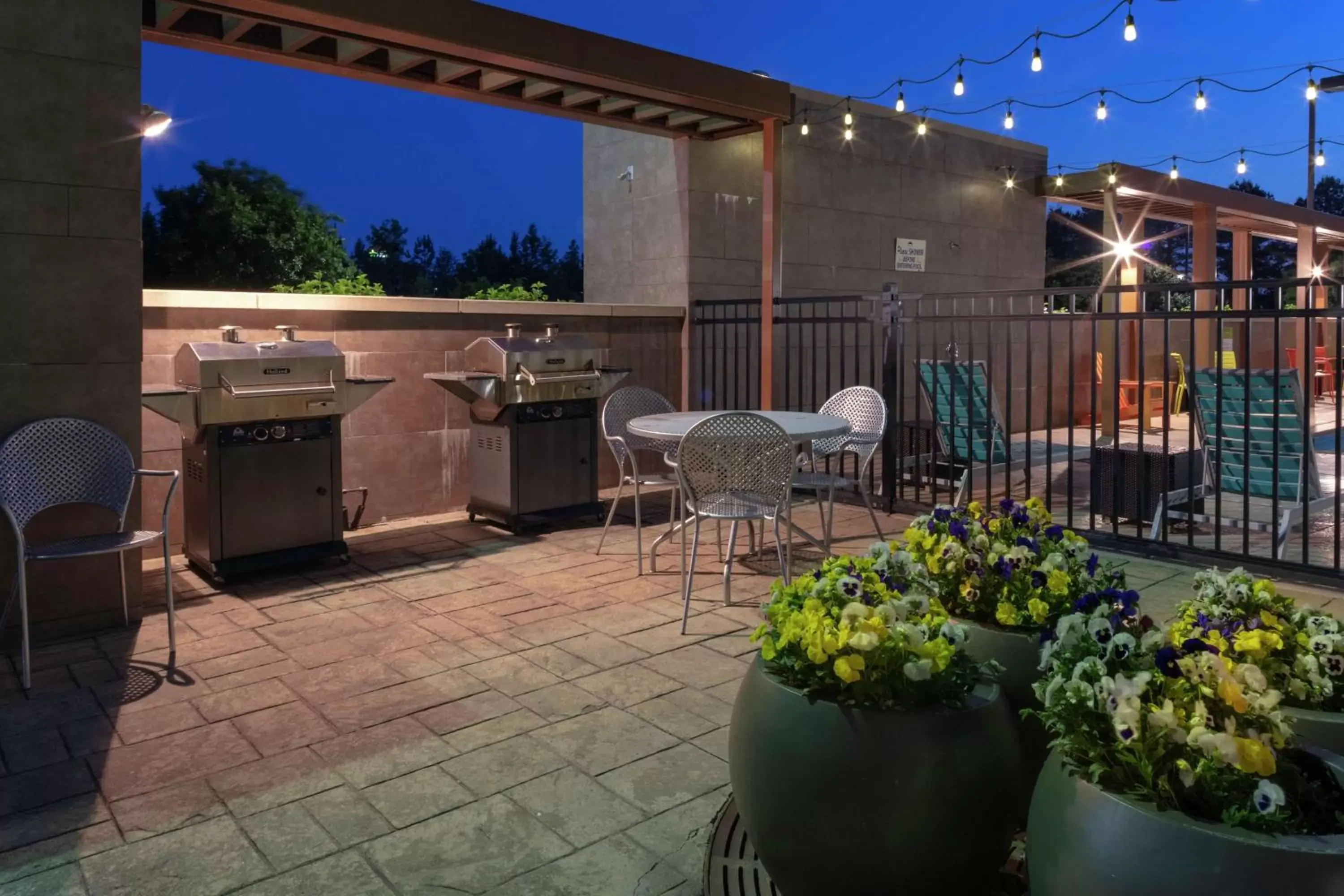 Patio, BBQ Facilities in Home2 Suites by Hilton Fayetteville, NC