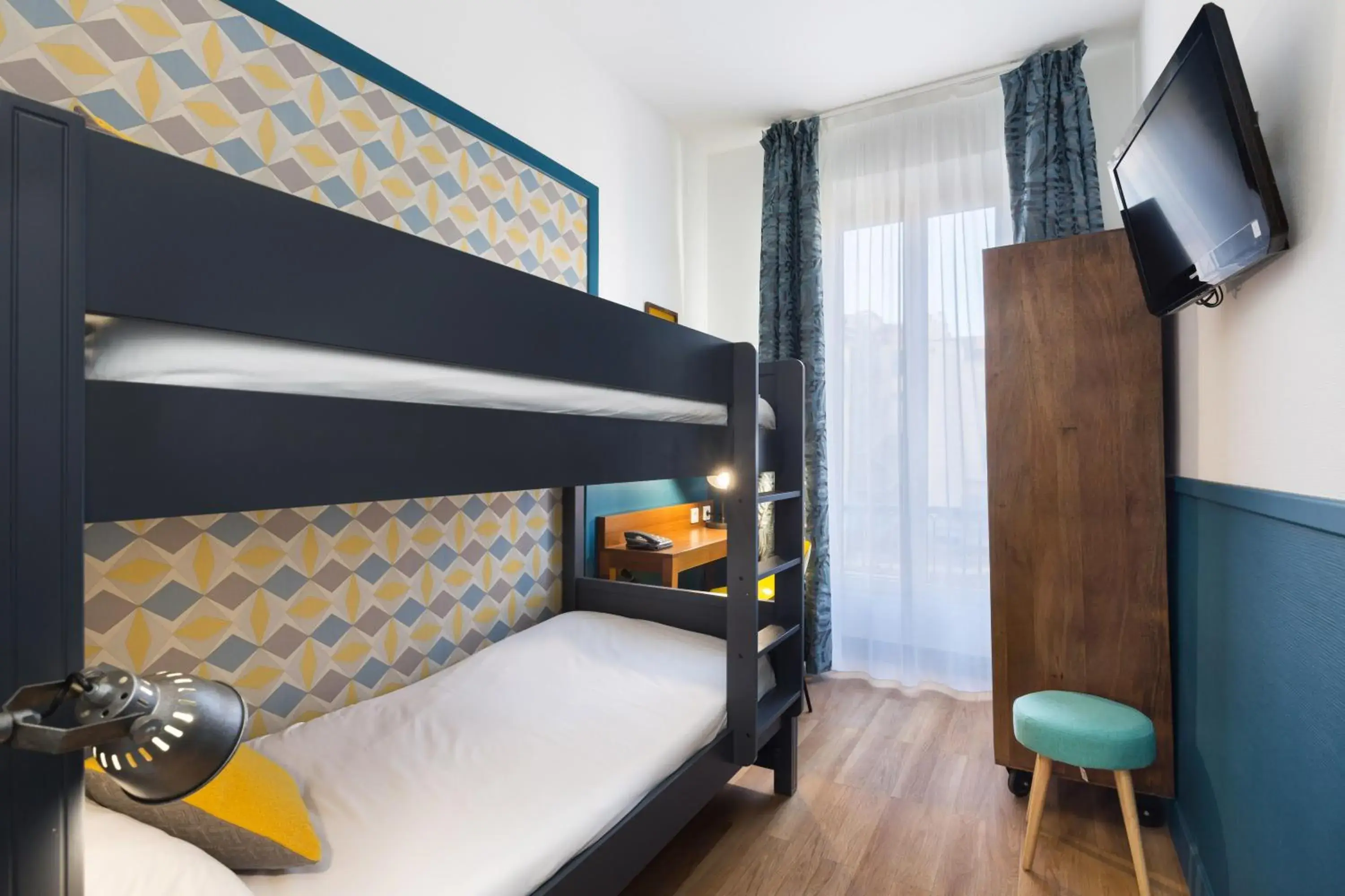 Bedroom, Bunk Bed in Hotel Nap By HappyCulture