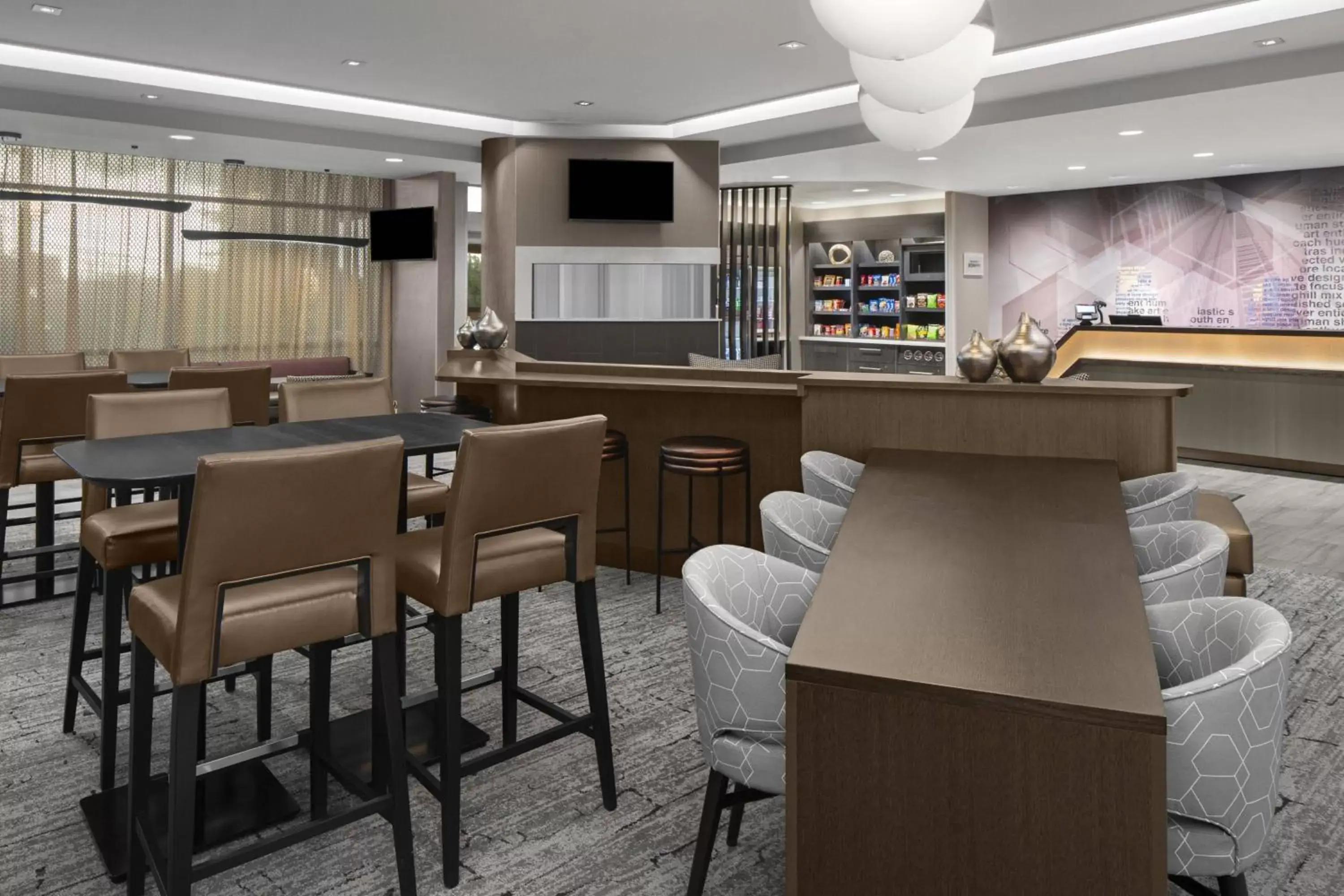 Lobby or reception, Lounge/Bar in SpringHill Suites by Marriott East Rutherford Meadowlands Carlstadt