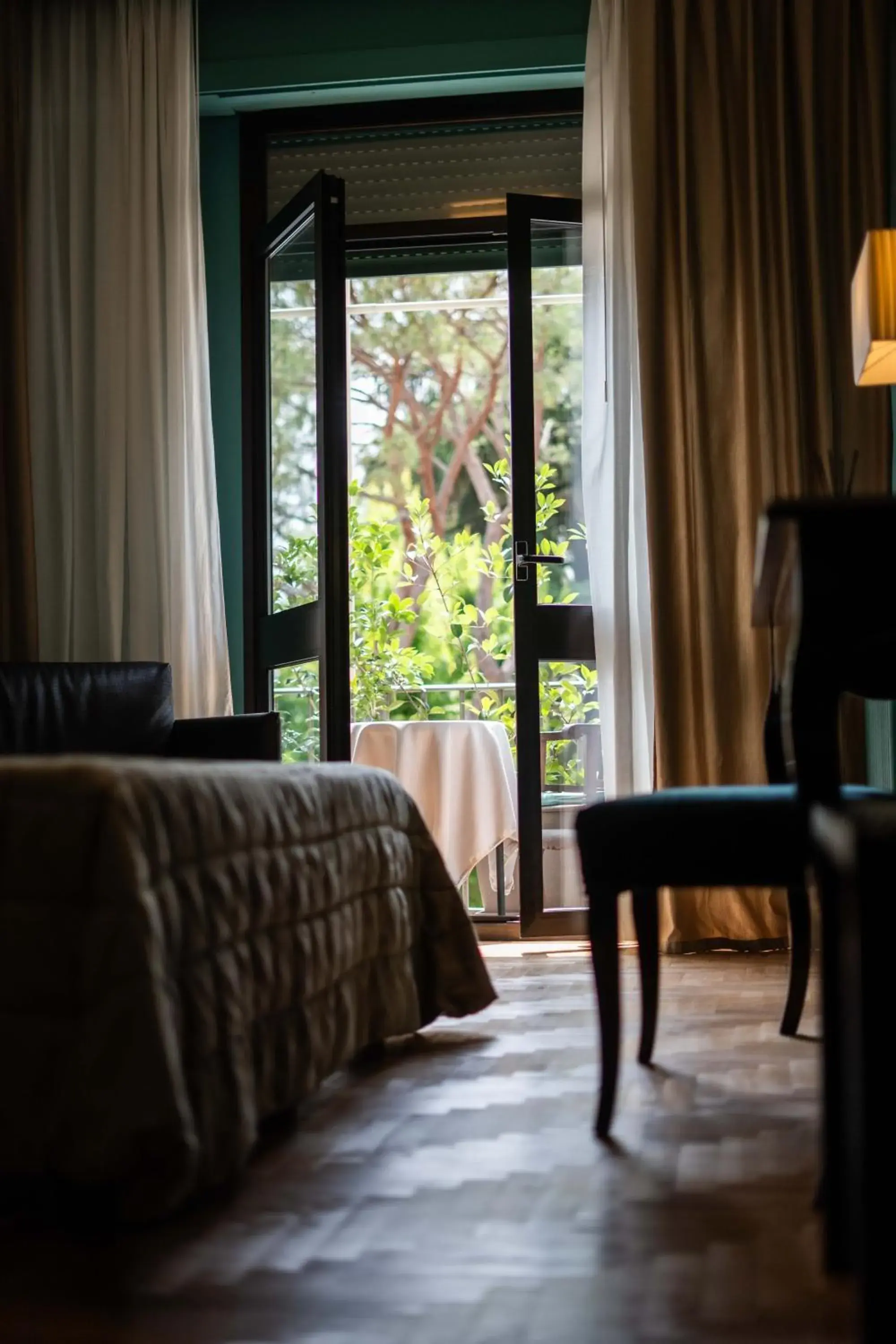 Balcony/Terrace, Seating Area in Hotel Terme Milano