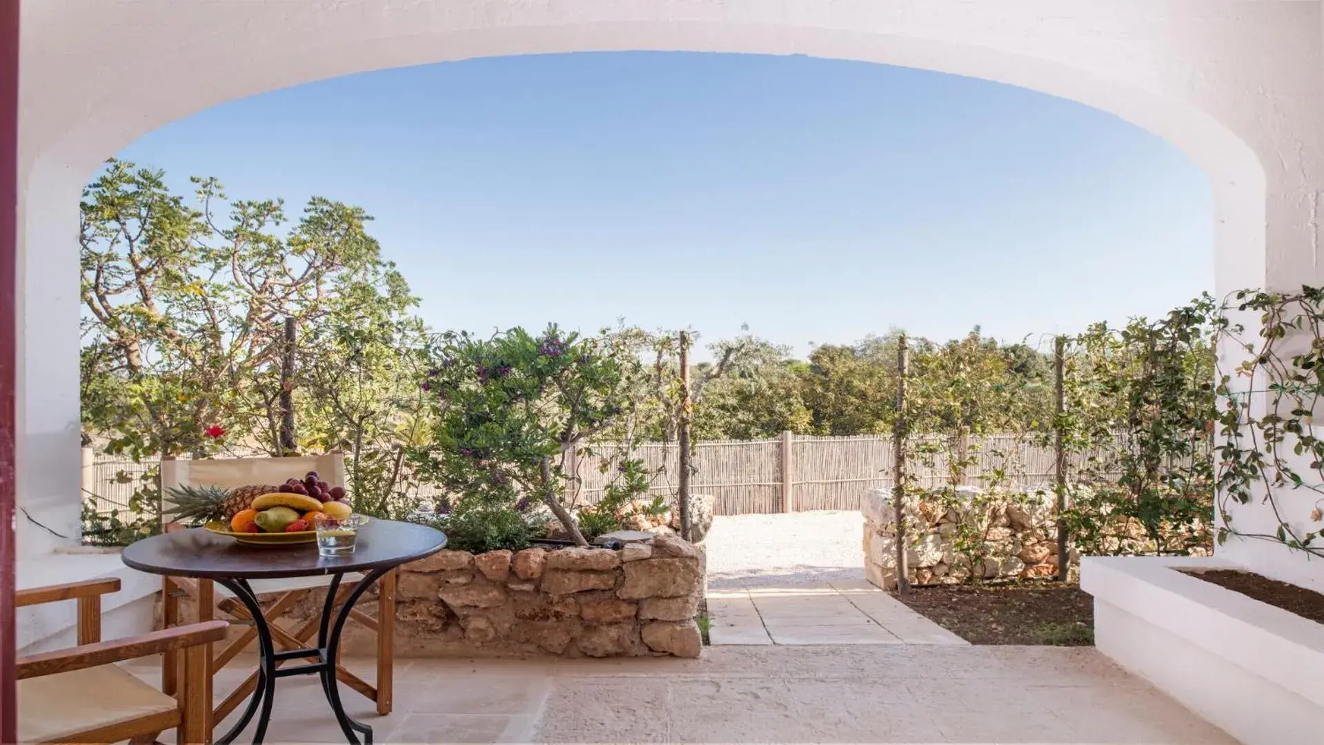 Garden view in Masseria Torre Coccaro