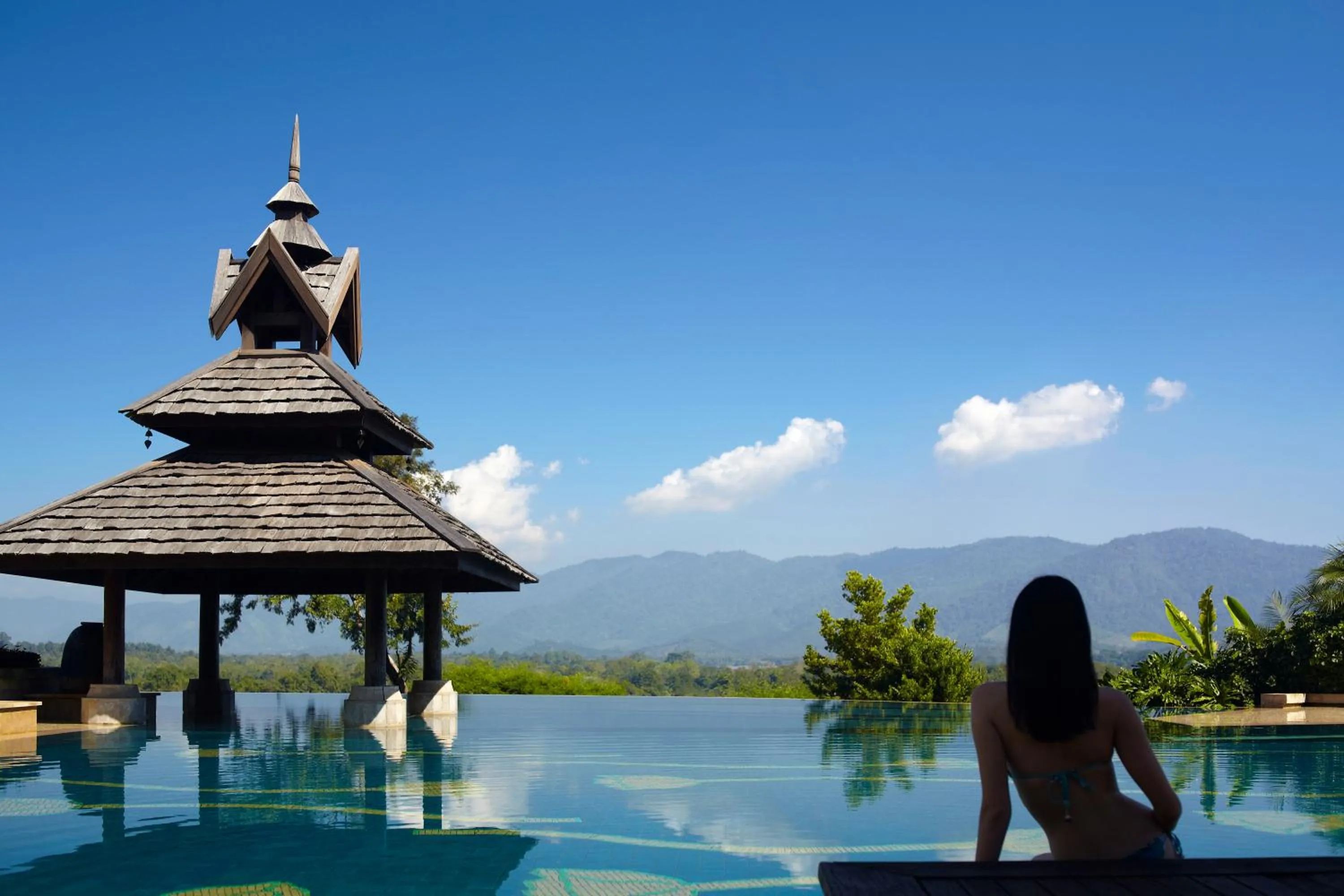 Swimming pool in Anantara Golden Triangle Elephant Camp & Resort