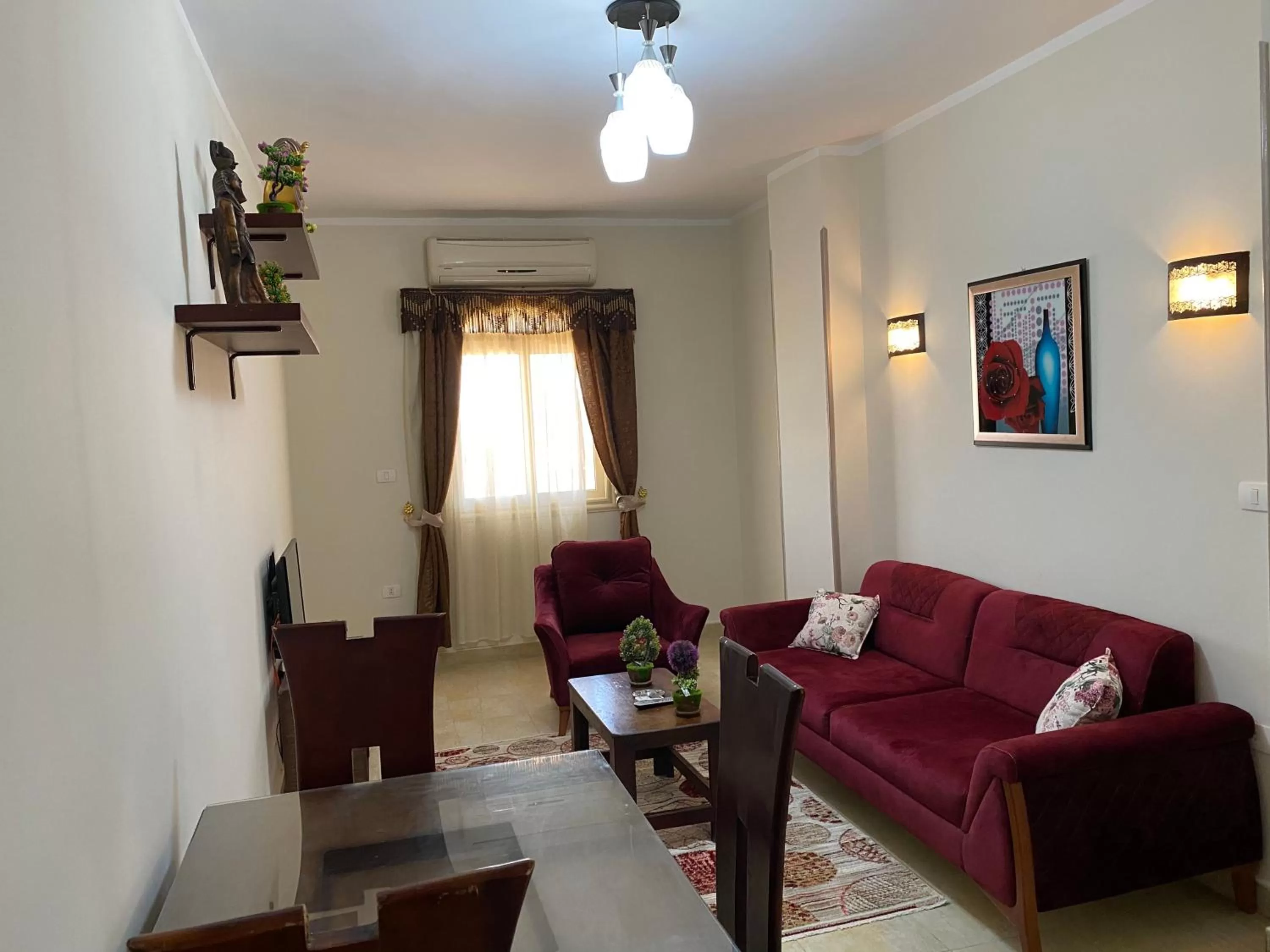 TV and multimedia, Seating Area in Charbel apartments