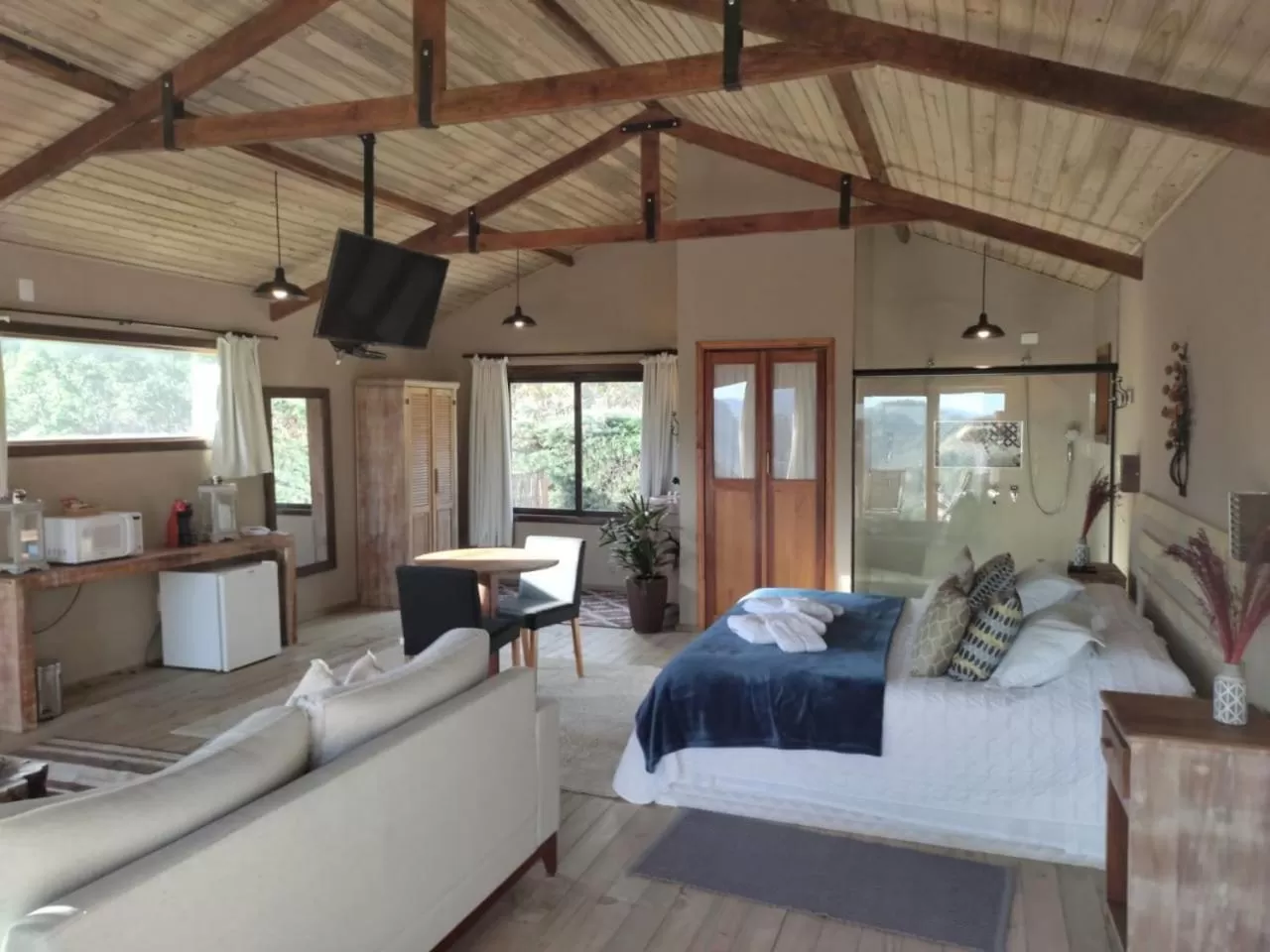 Bed in Pousada Serra do Luar