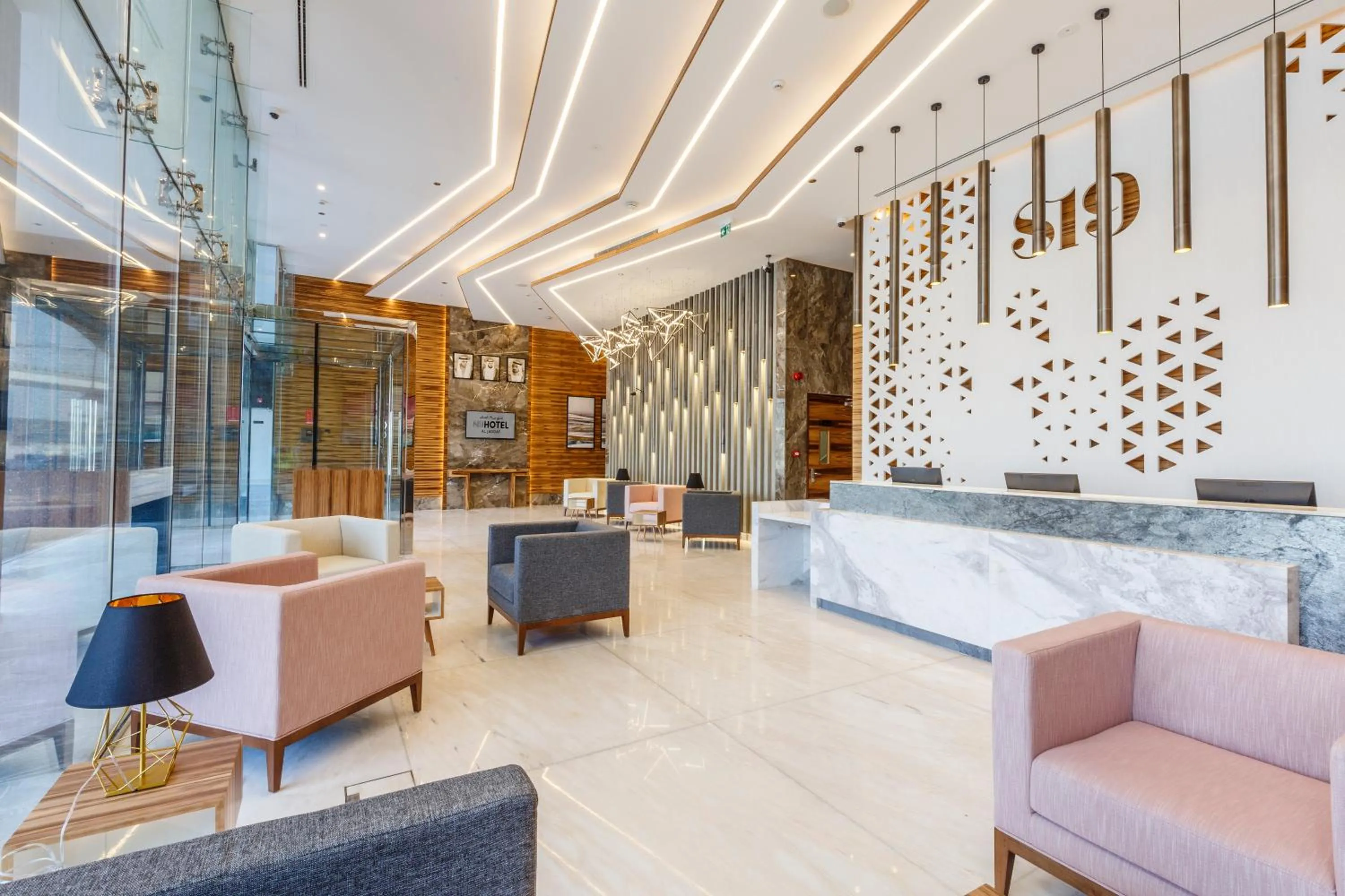 Lobby or reception in S19 Hotel-Al Jaddaf Metro Station
