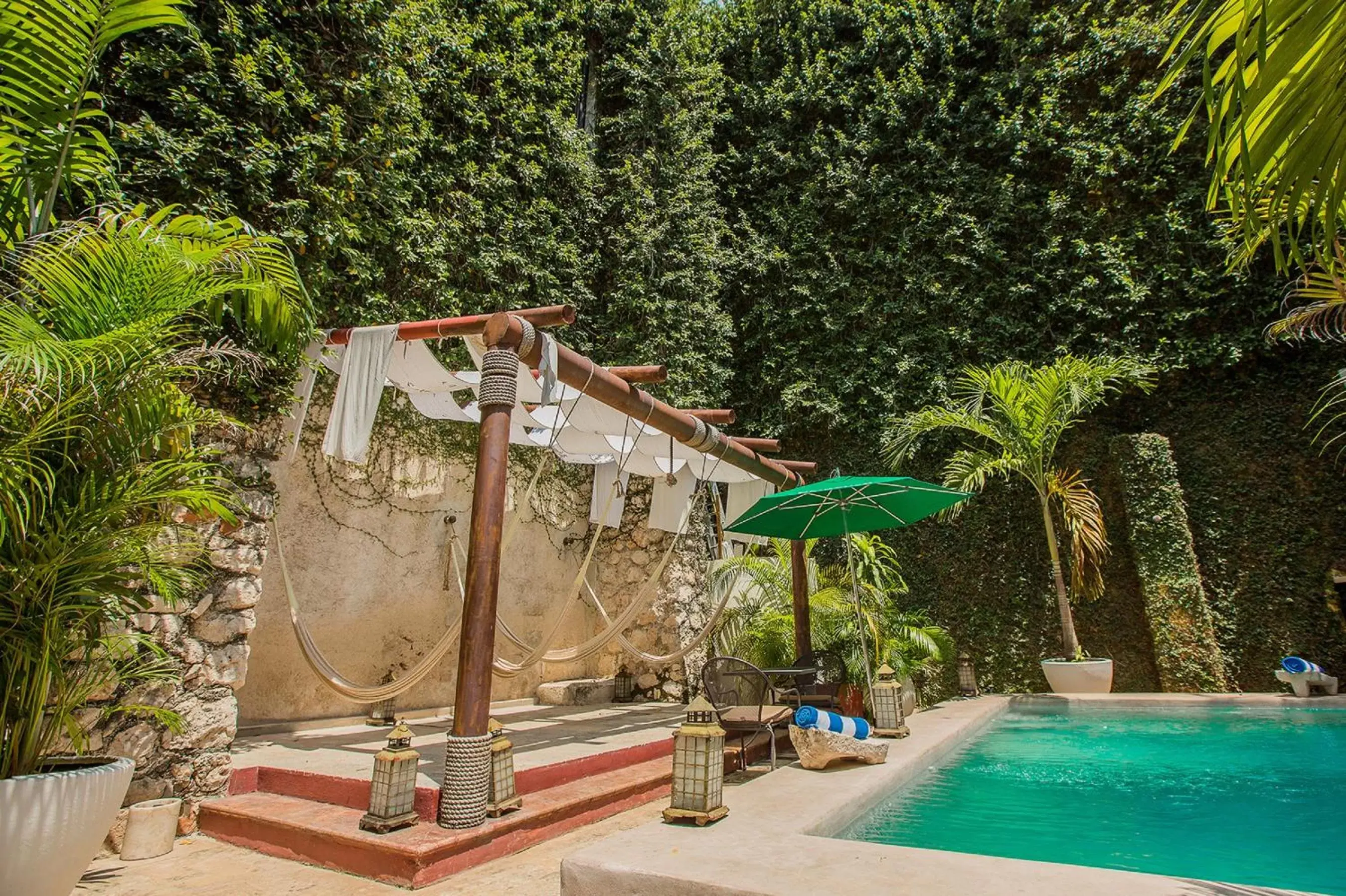 Patio, Swimming Pool in Piedra de Agua Merida