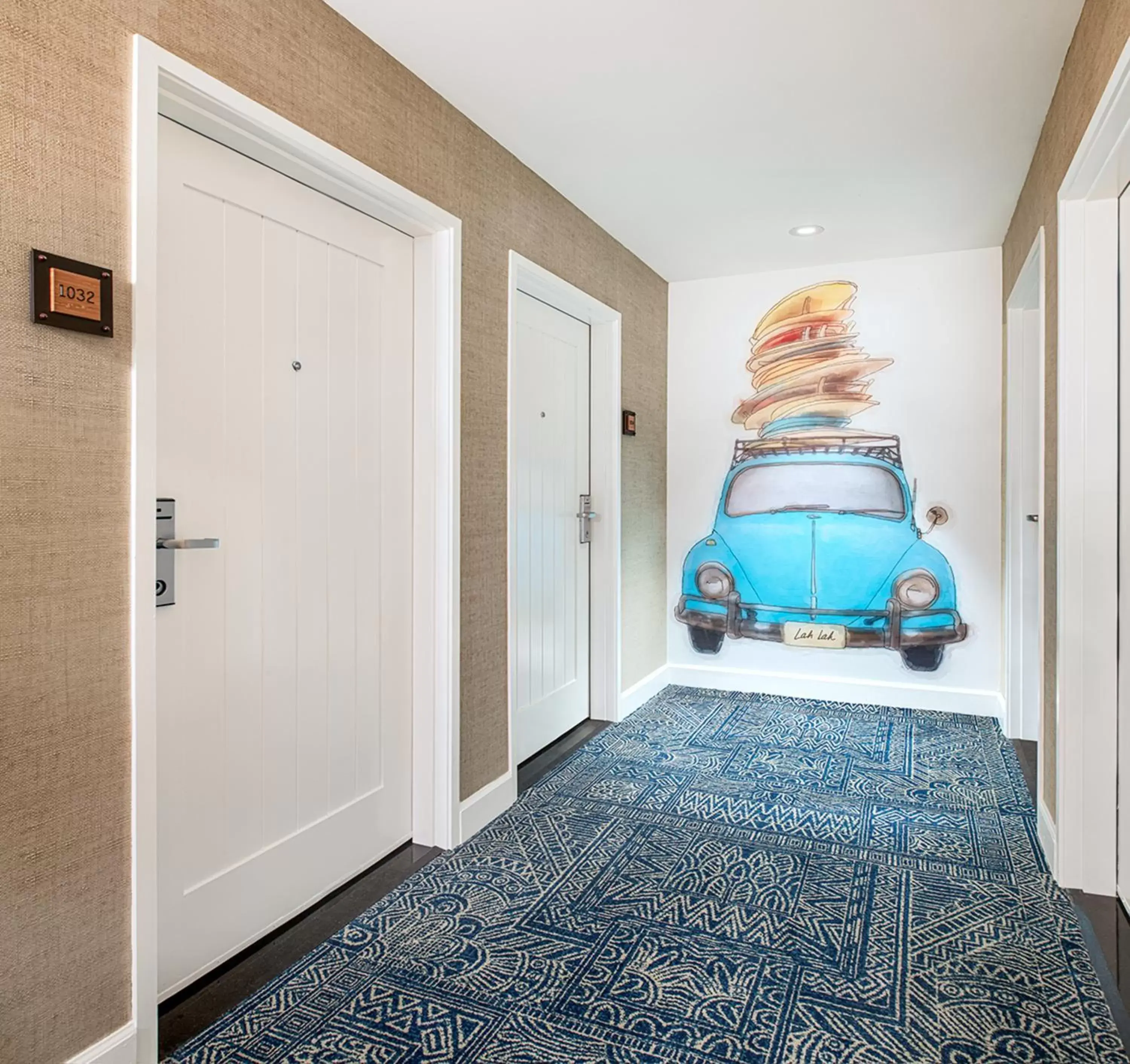 Decorative detail, Bed in Margaritaville Hotel San Diego Gaslamp Quarter Decorative detail, Bed in Margaritaville Hotel San Diego Gaslamp Quarter