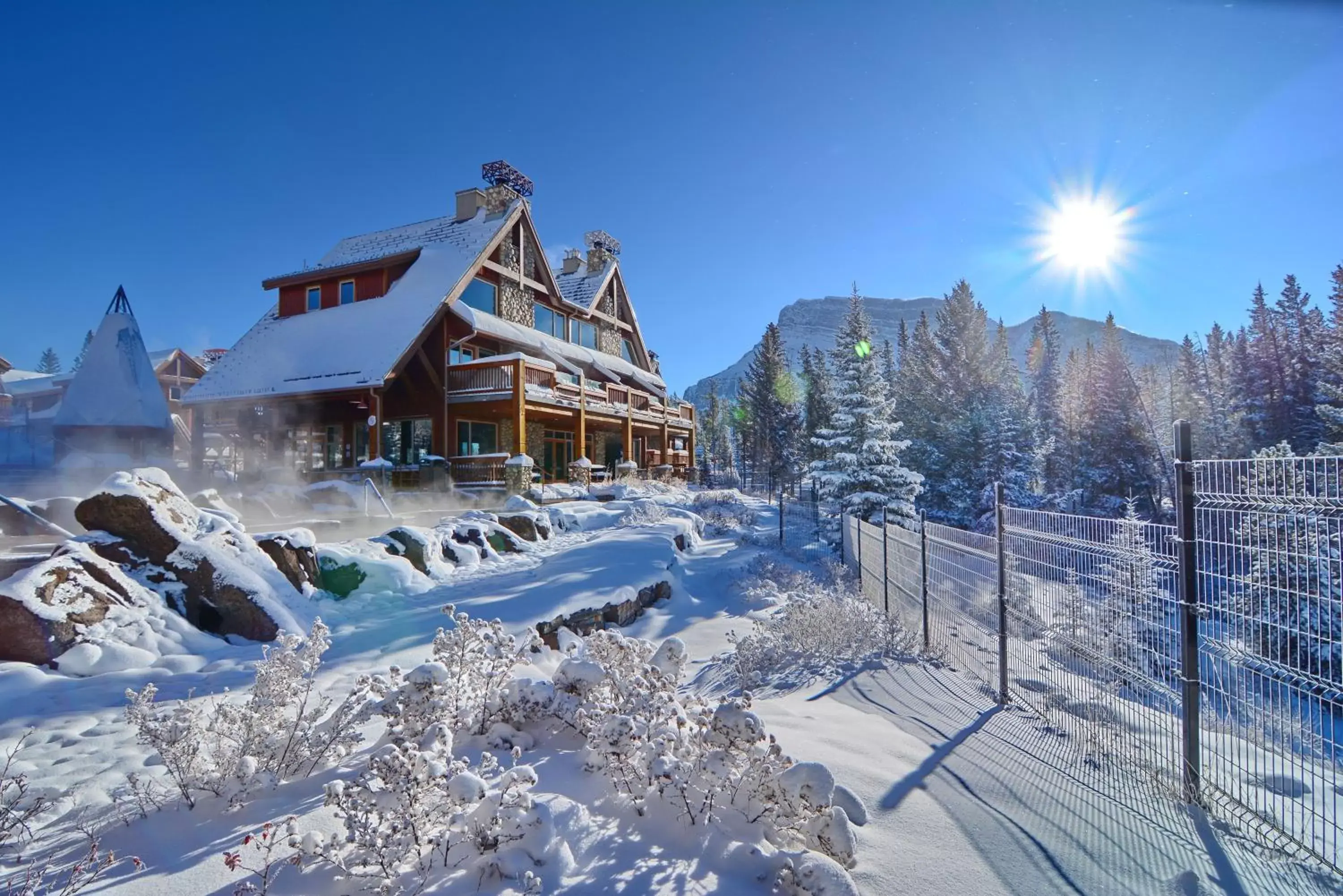 Facade/entrance, Winter in The Hidden Ridge Resort