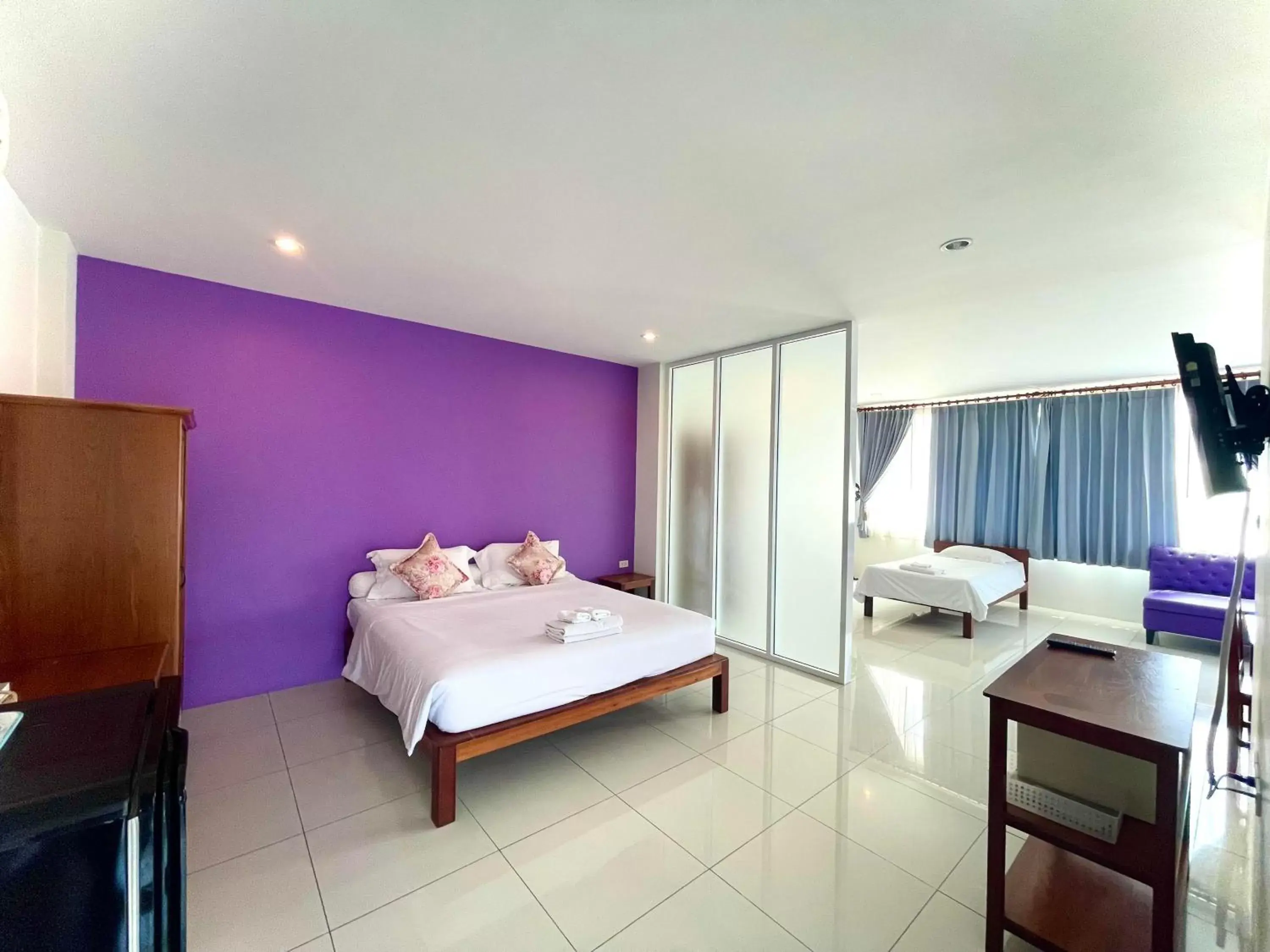 TV and multimedia, Bed in Smile Hua-Hin Resort - SHA Plus TV and multimedia, Bed in Smile Hua-Hin Resort - SHA Plus