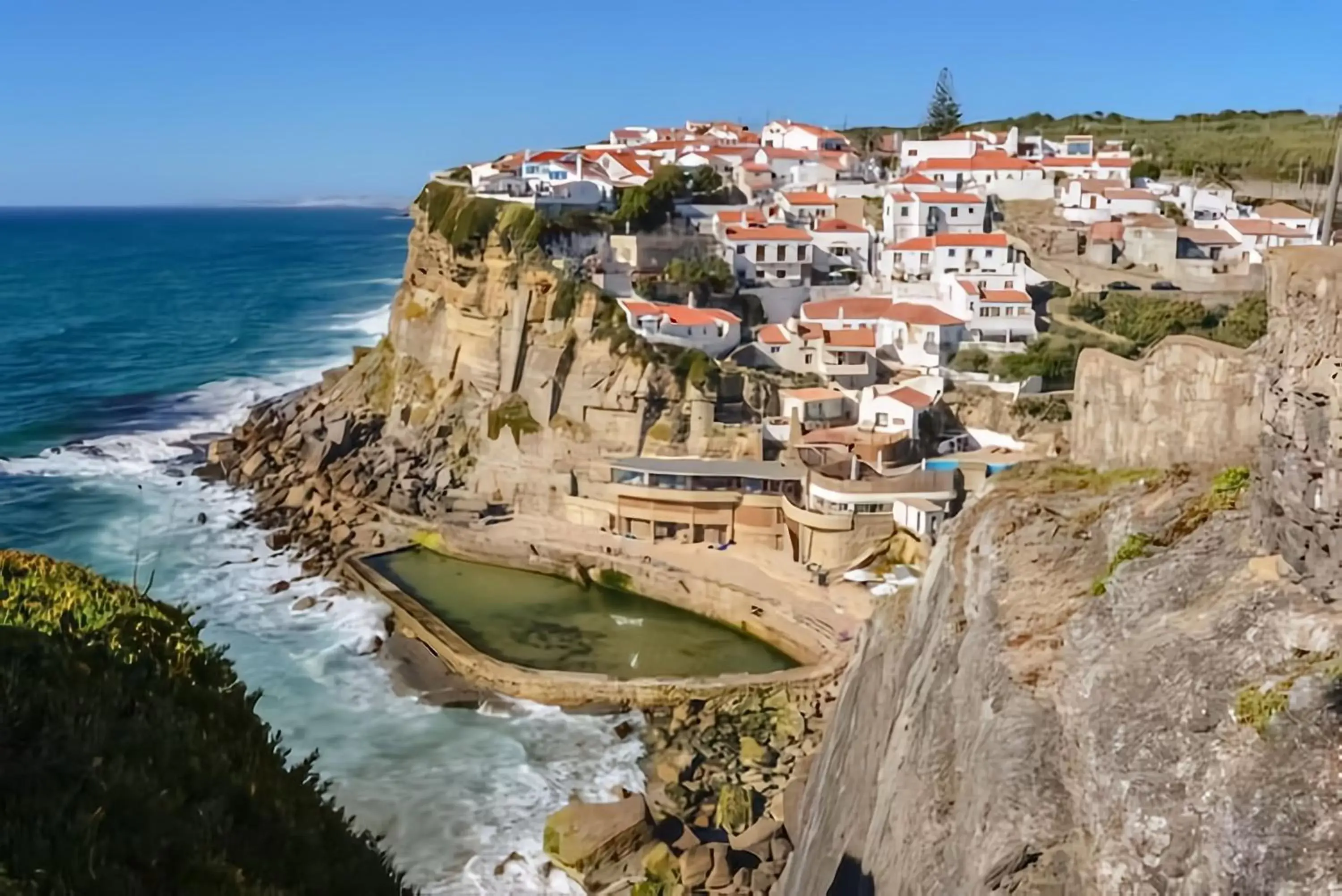 Nearby landmark, Bird's-eye View in Azenhas do Mar Valley House