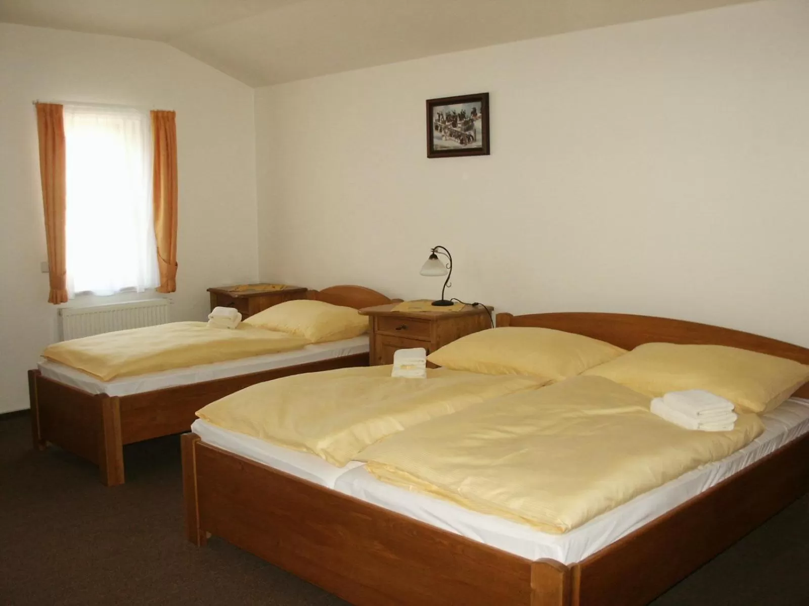 Bed in Hotel Krakonoš