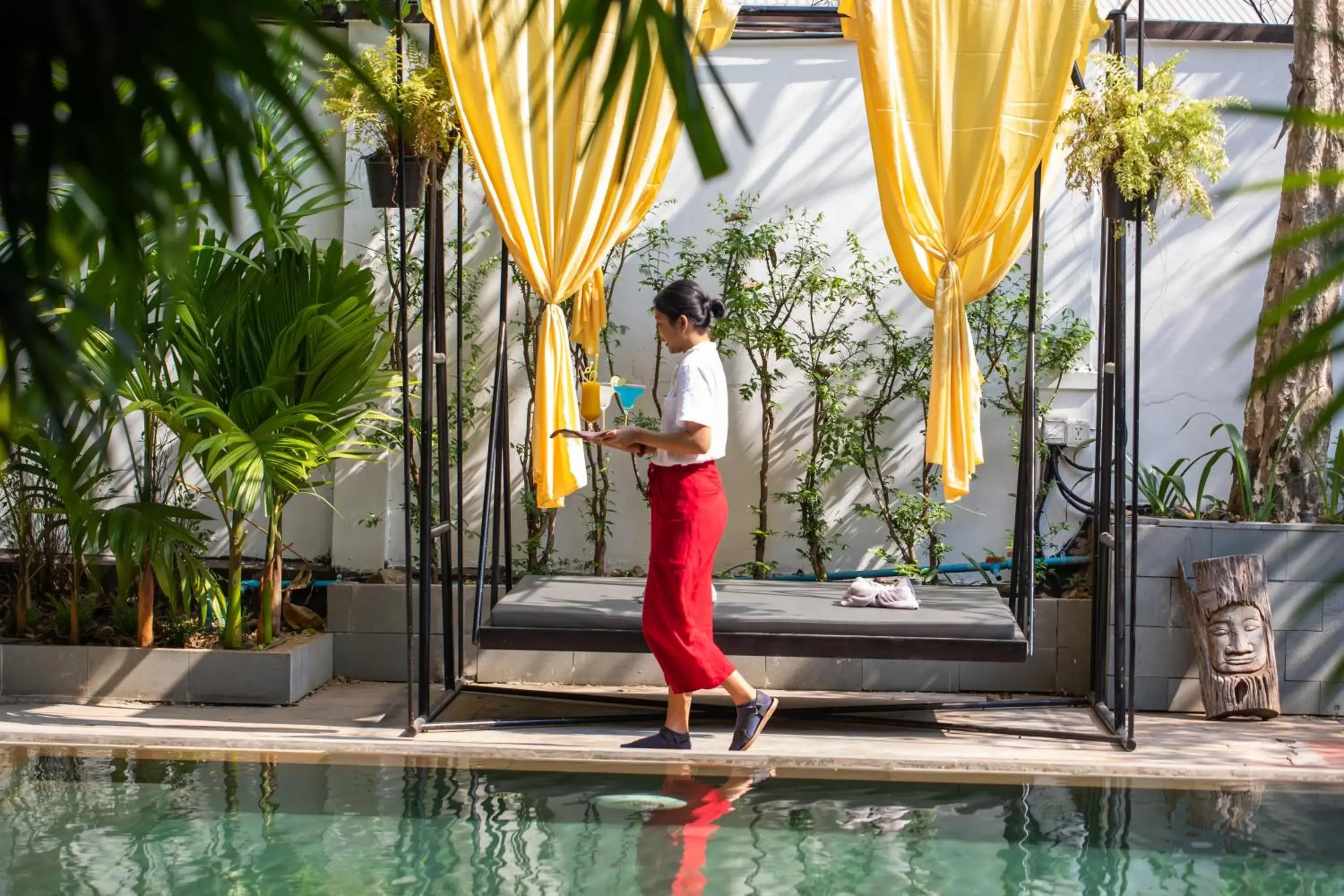 Pool view in Indra Porak Residence Hotel