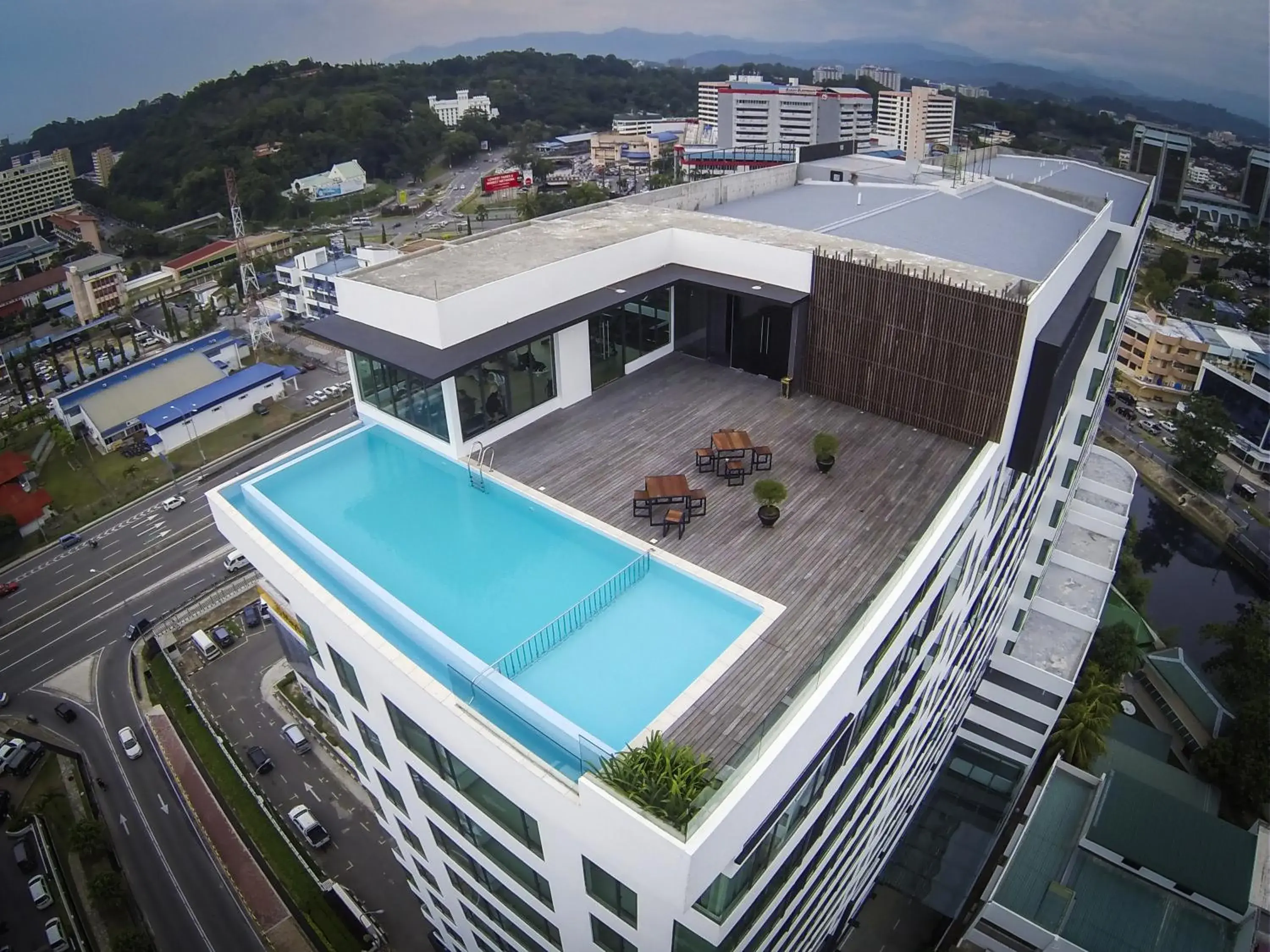 Bird's eye view, Pool View in Sky Hotel Kota Kinabalu