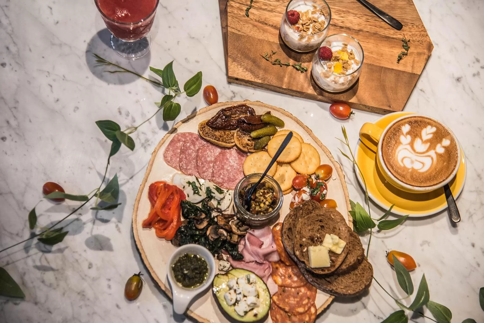 Italian breakfast in Family Tree Hotel