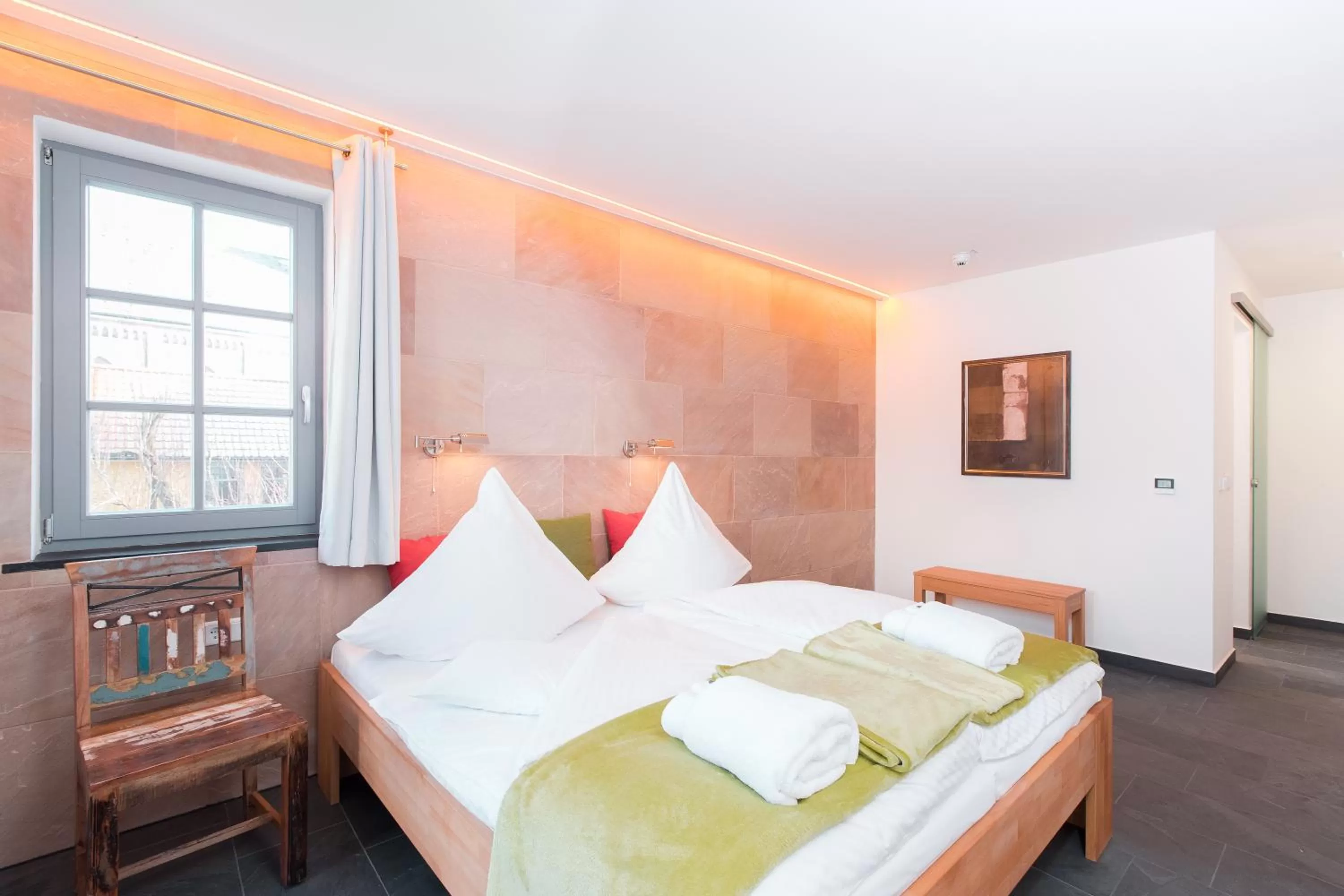 Photo of the whole room, Bed in Biohotel Kunstquartier