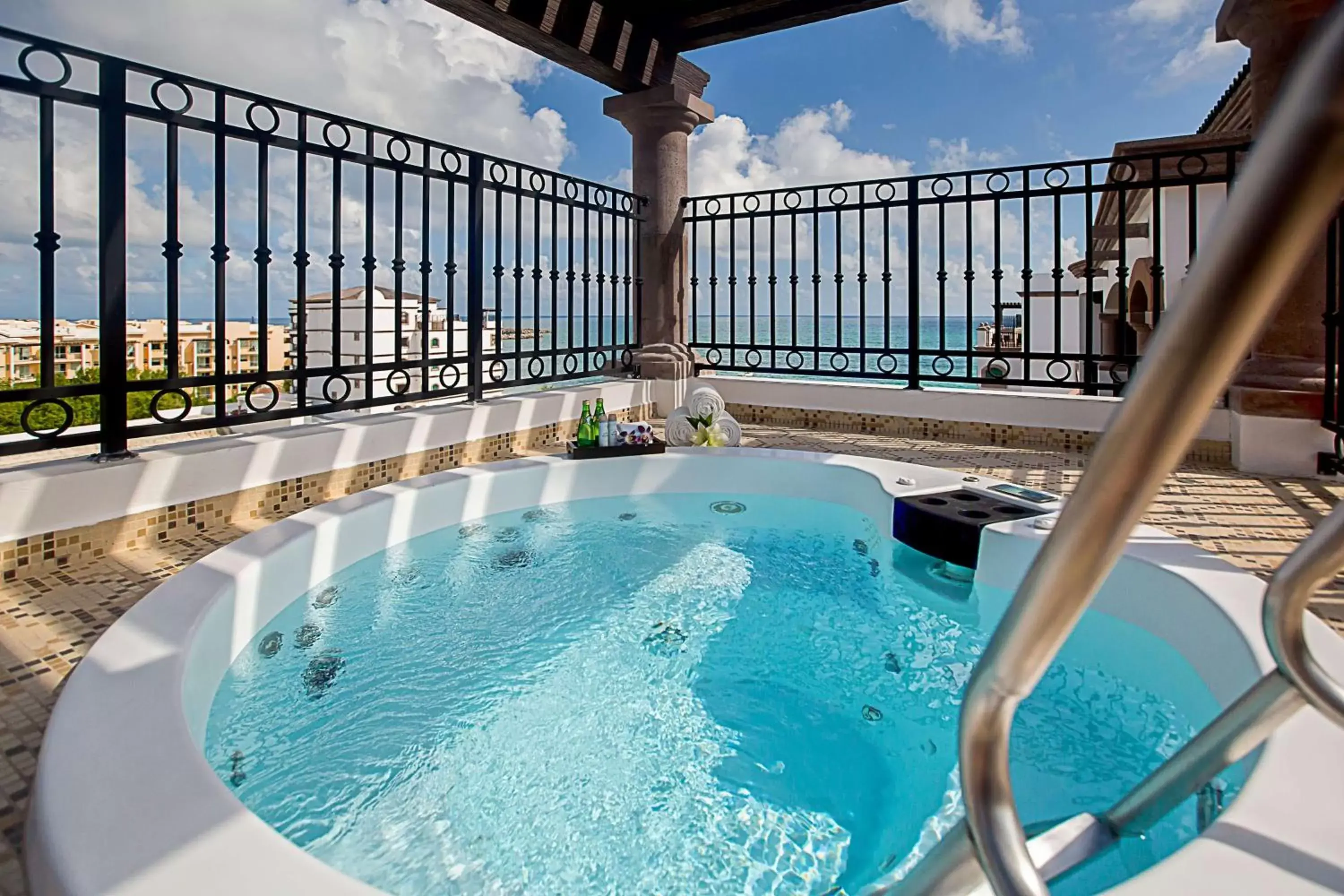Balcony/Terrace, Swimming Pool in Grand Residences Riviera Cancun, All Inclusive