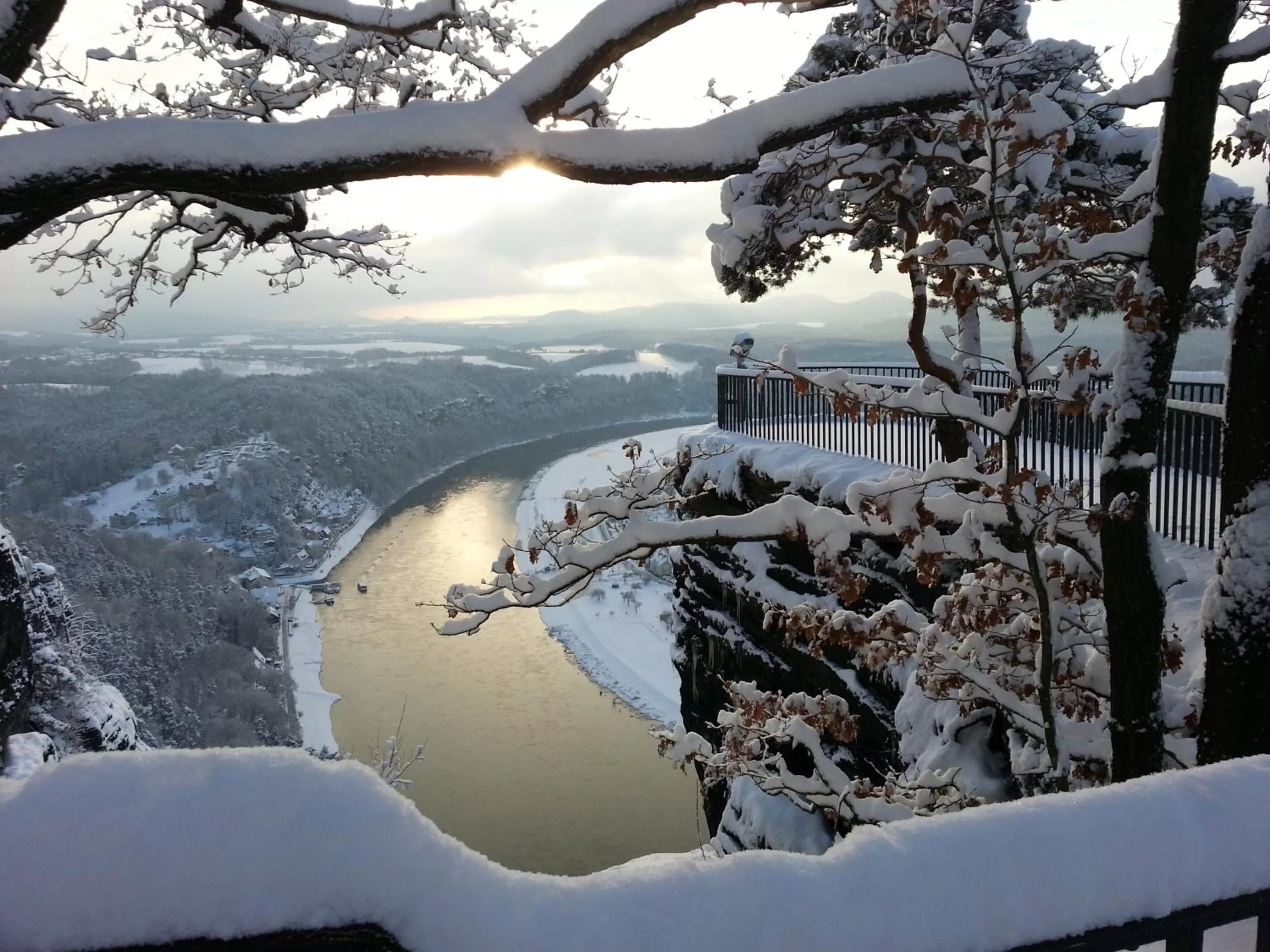 Winter in Berghotel Bastei