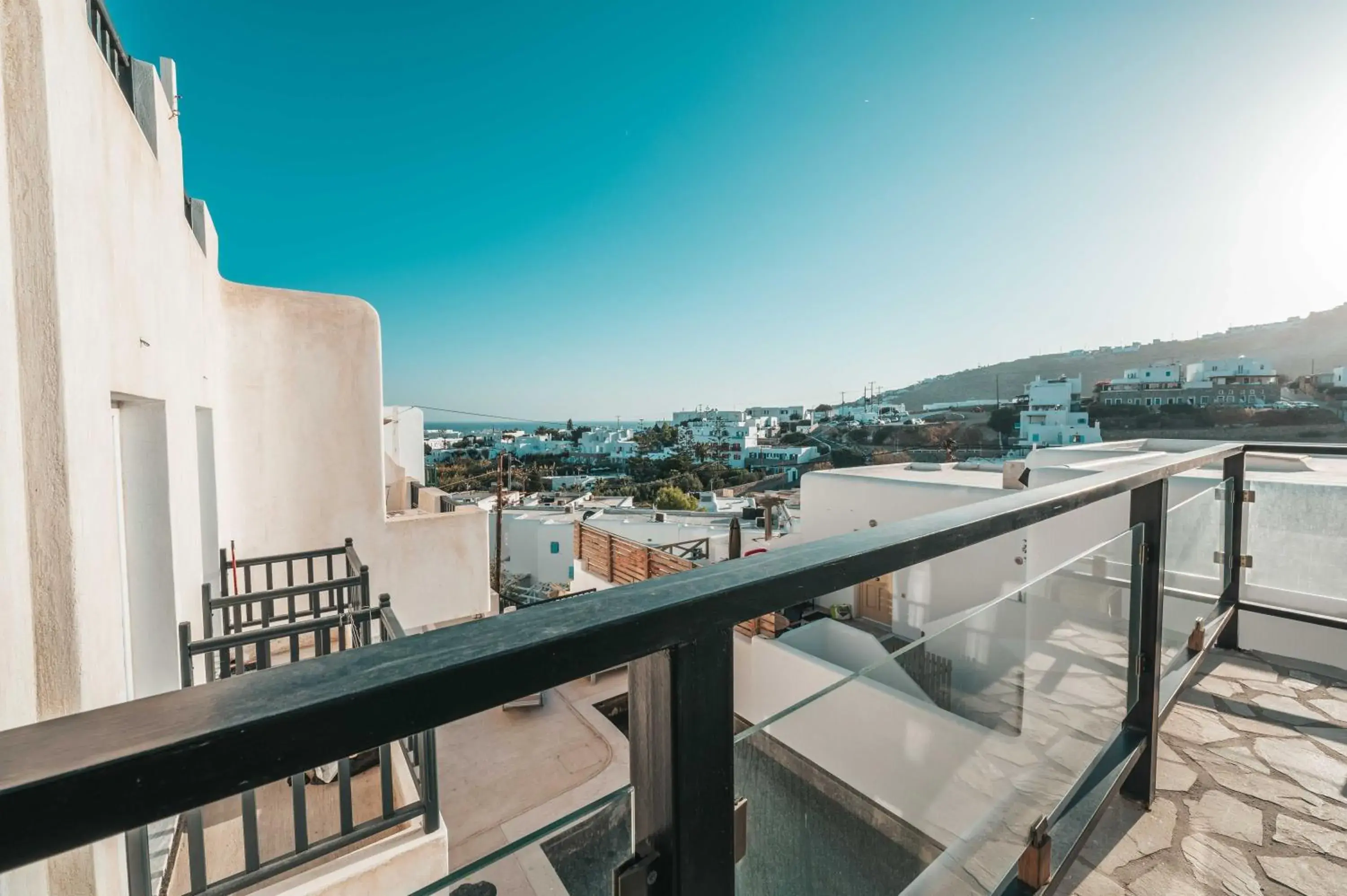 View (from property/room), Balcony/Terrace in Mr & Mrs White Mykonos