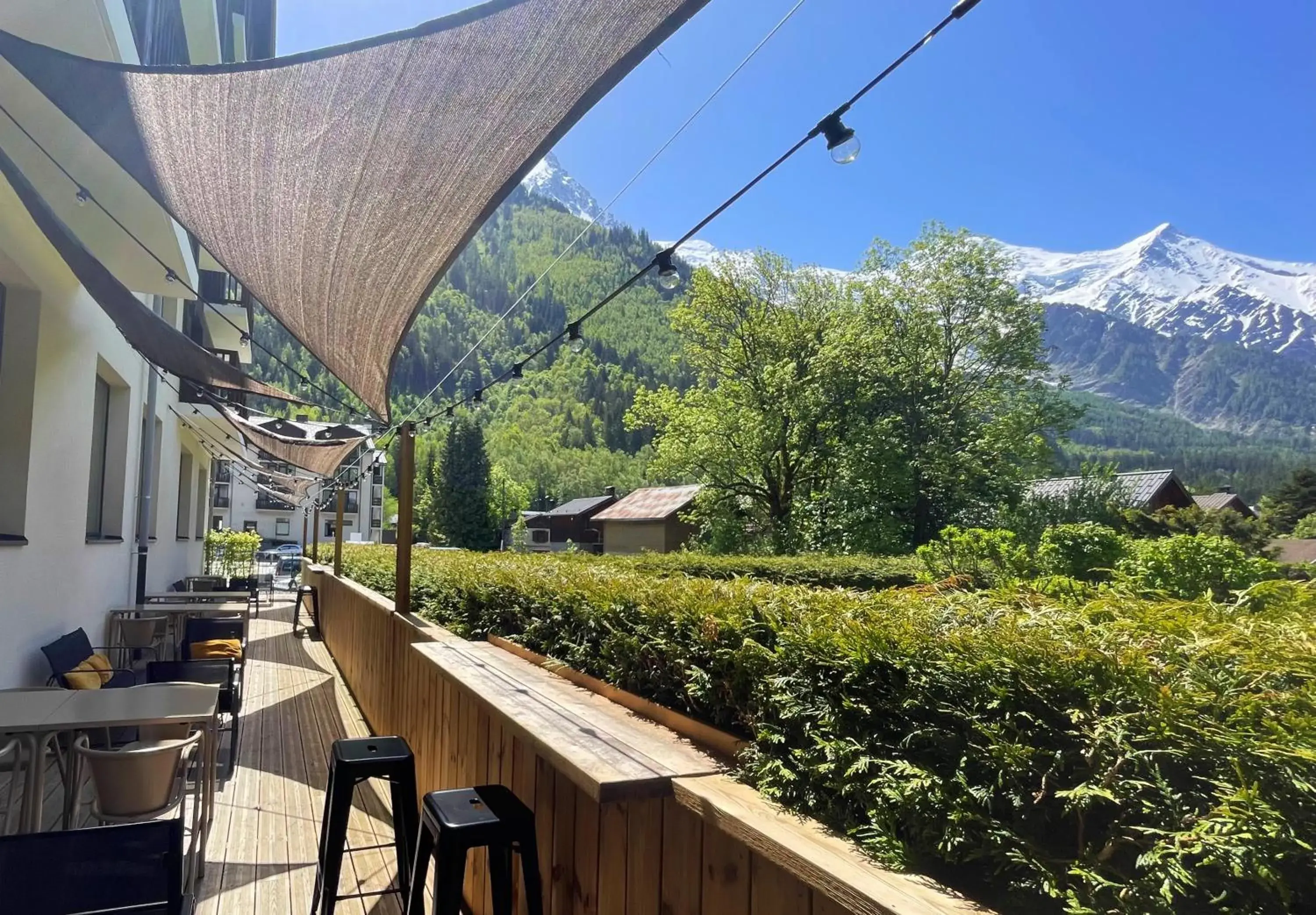 Patio in Plan B Hotel - Living Chamonix