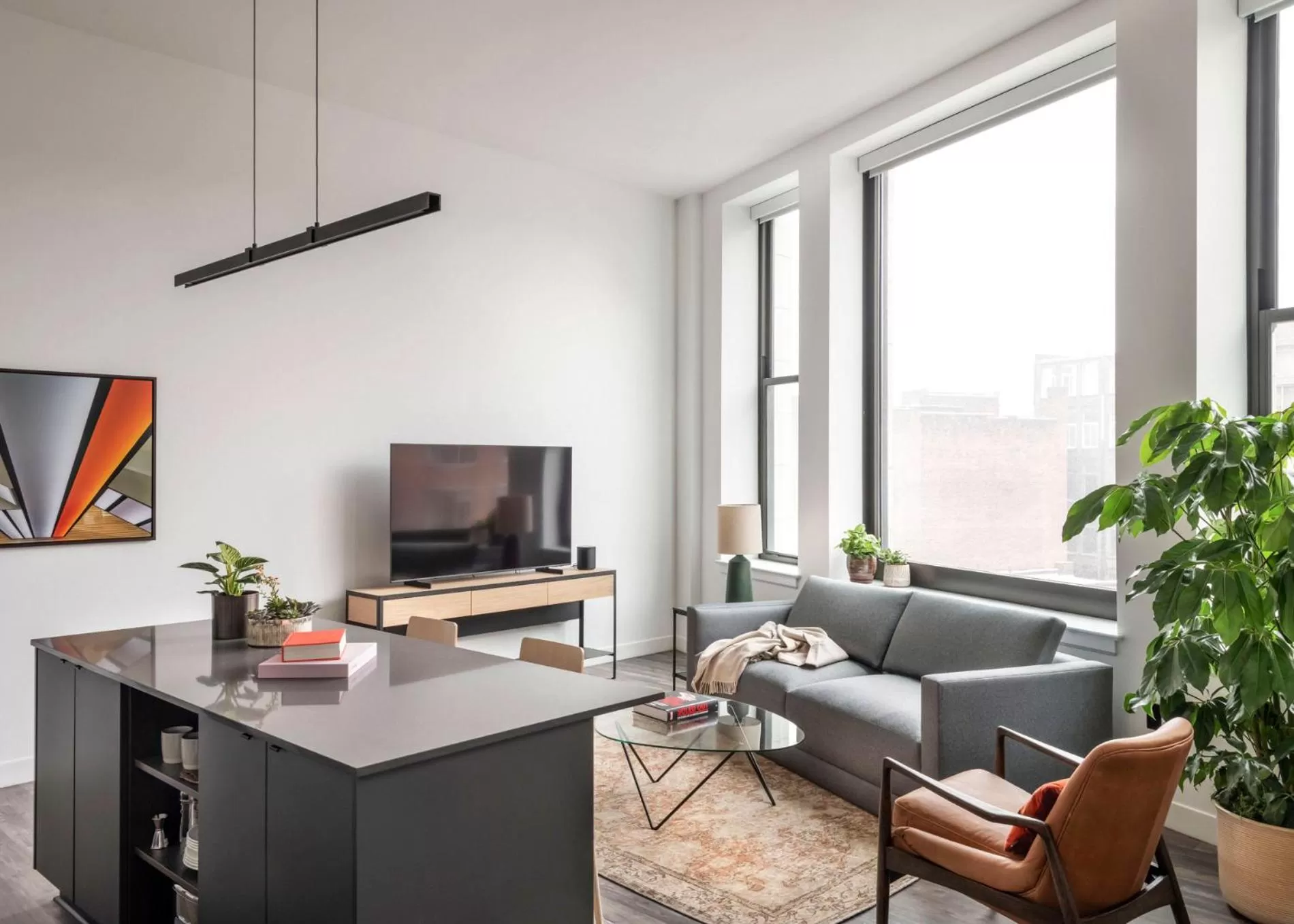 Living room in ROOST Cleveland