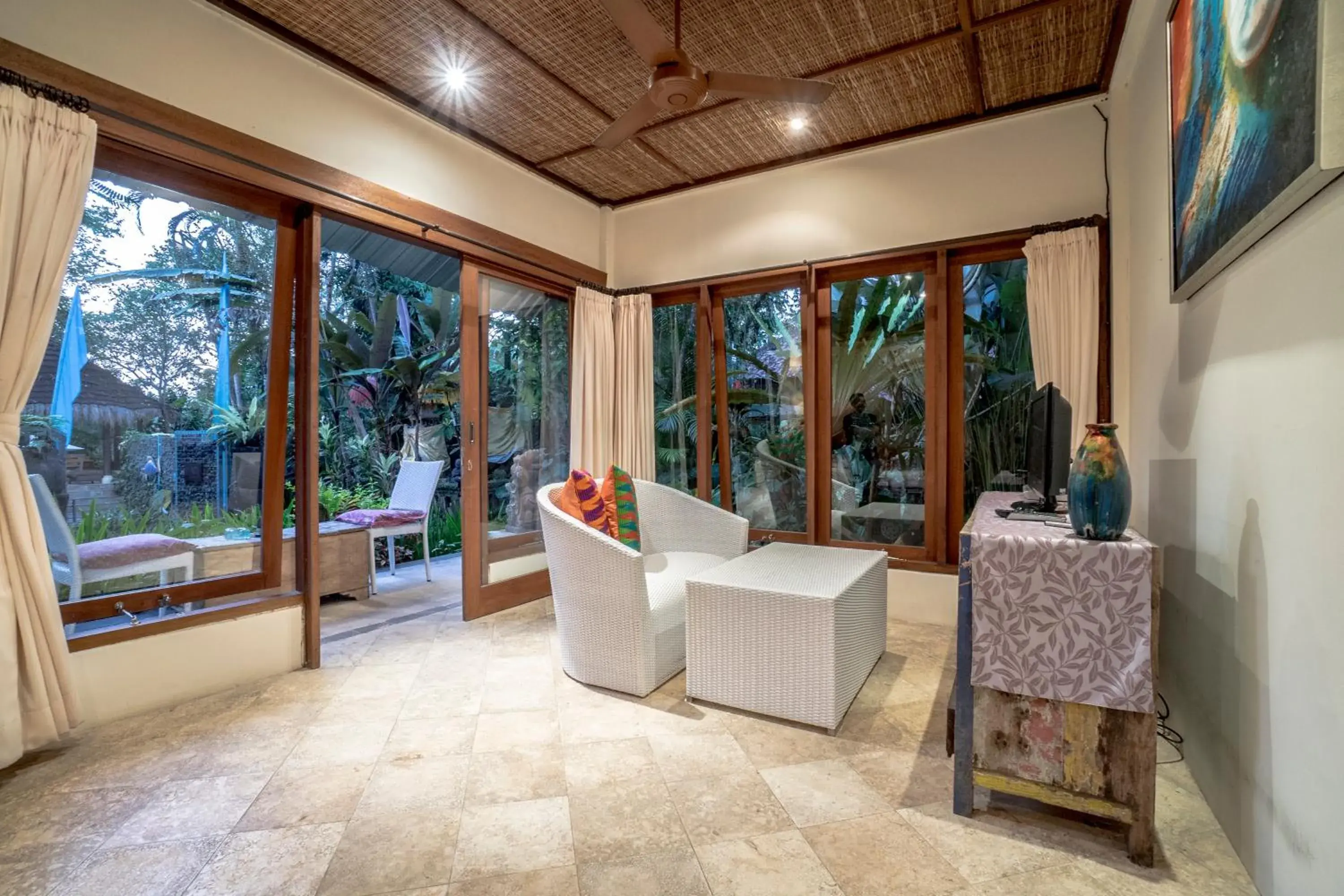Living room in Gajah Biru Bungalows