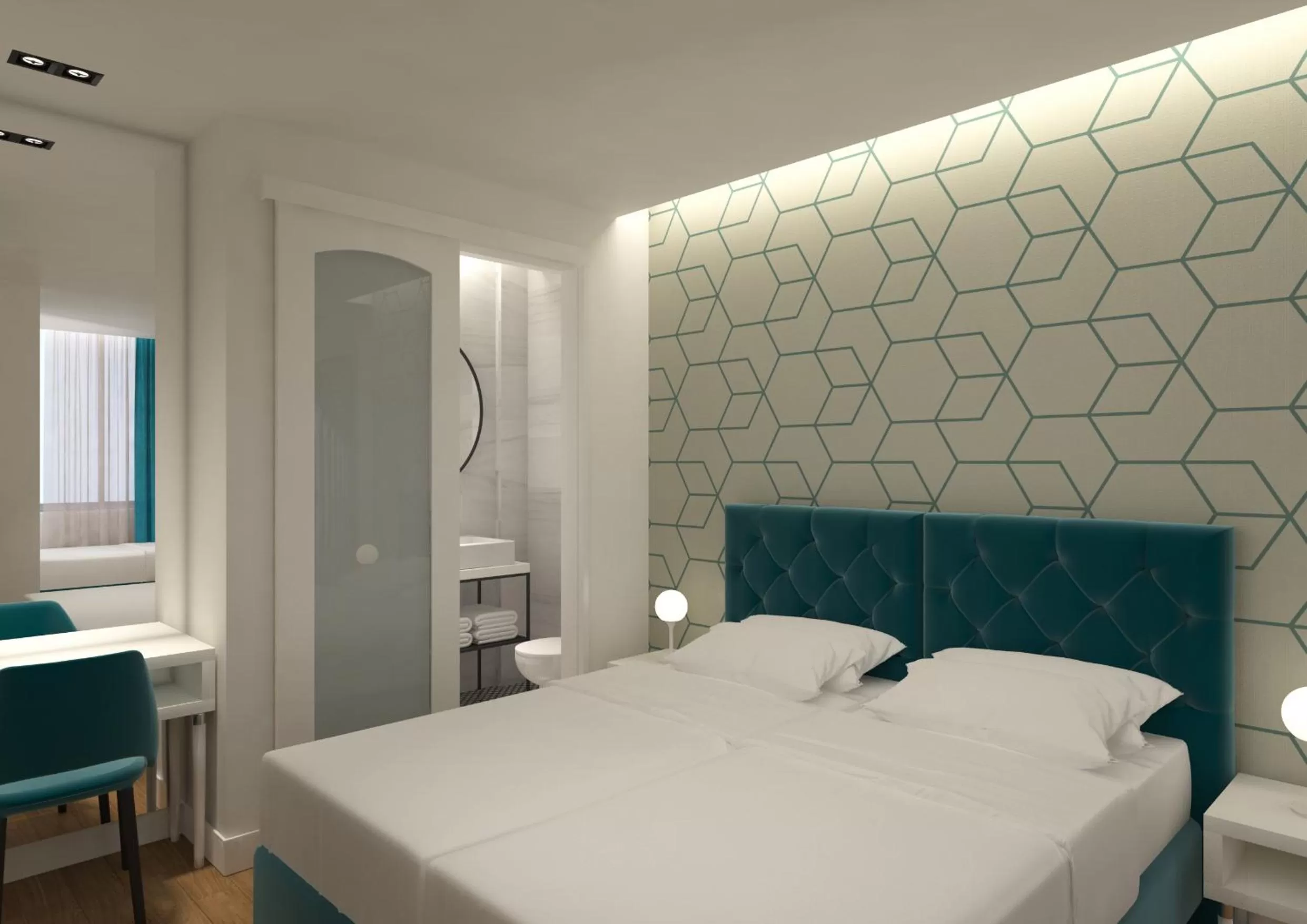 Bed in Athenian Montaza Hotel