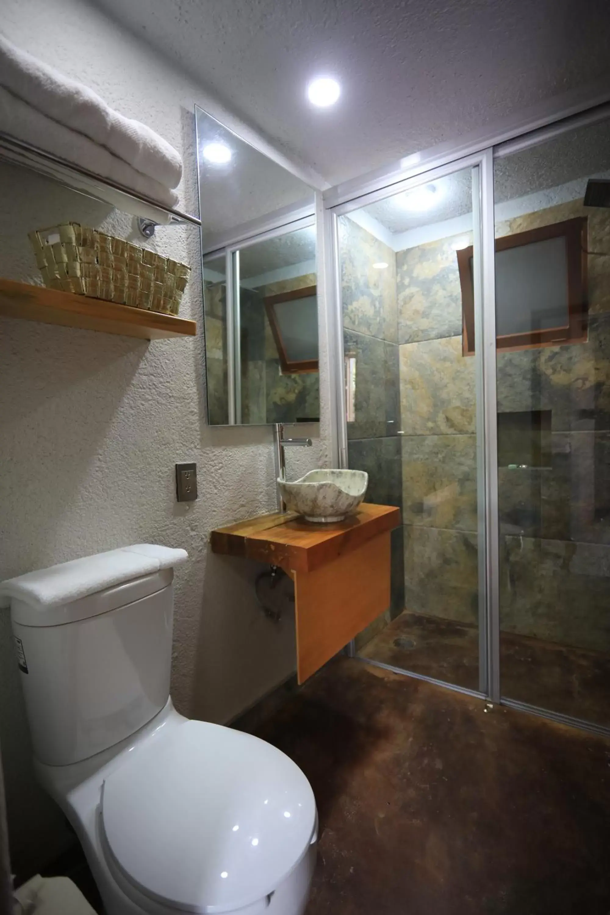 Bathroom in La Dorada Town view