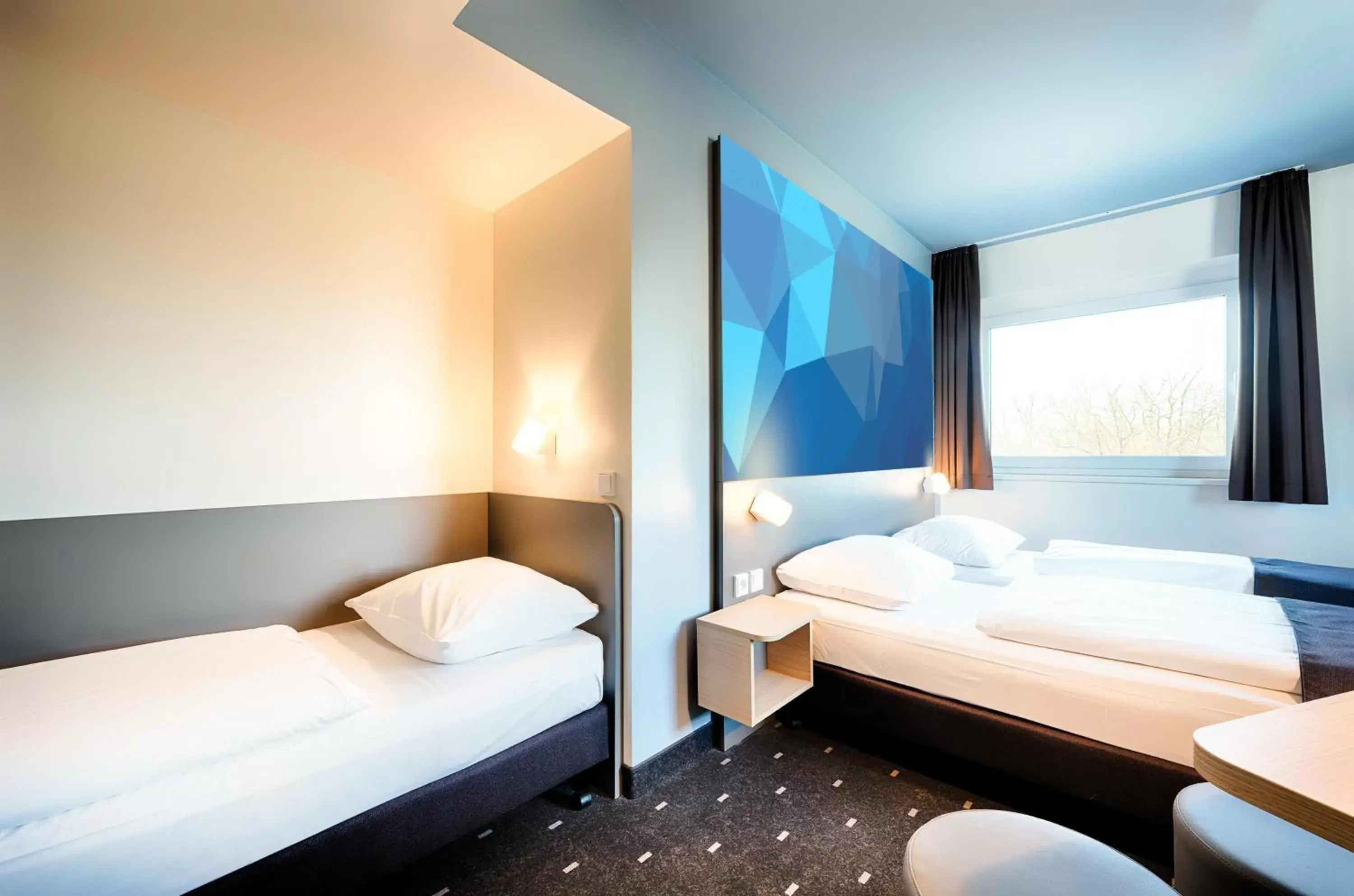 Photo of the whole room, Bed in B&B Hotel Frankfurt-Messe