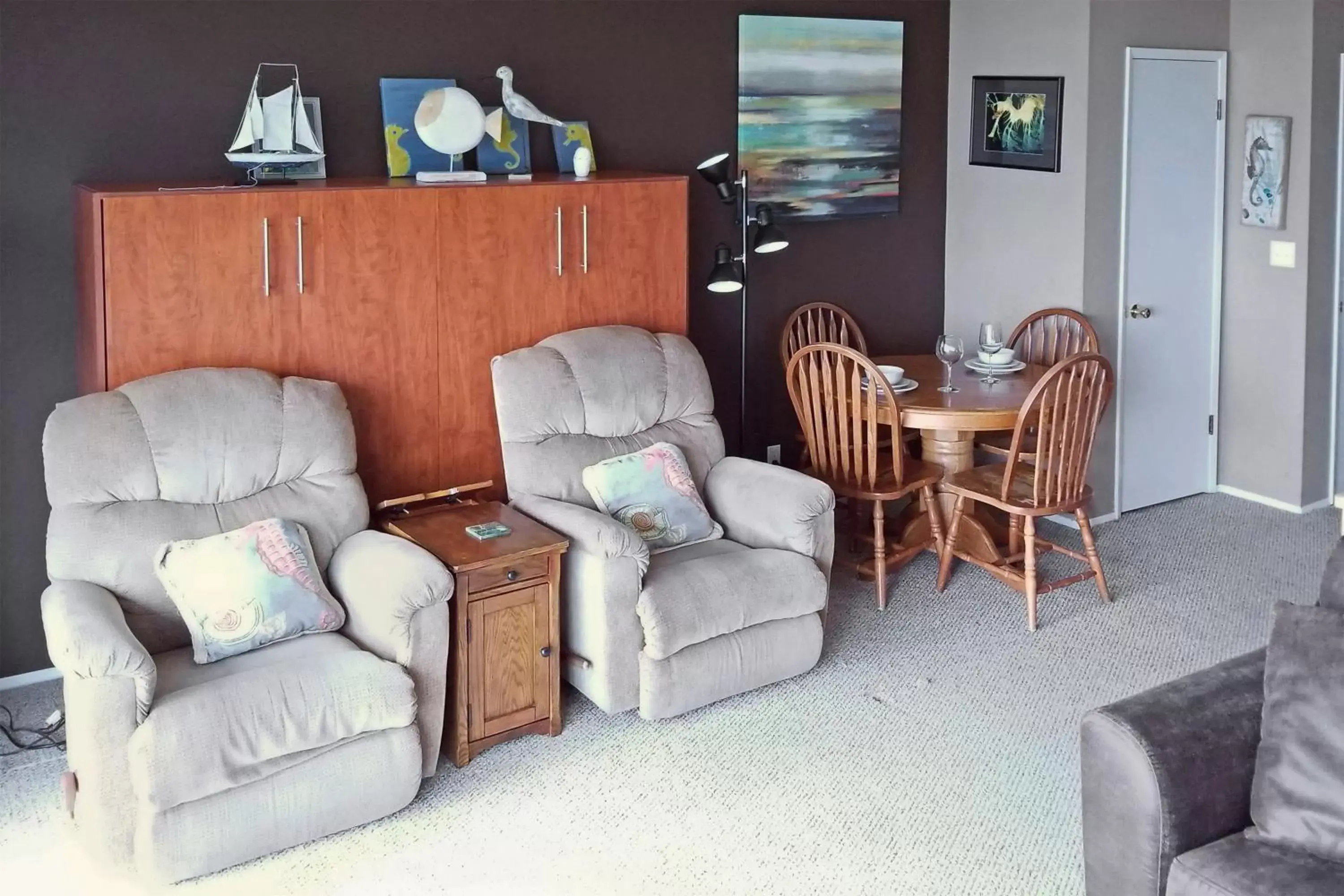 Living room in Ocean Terrace Condominiums