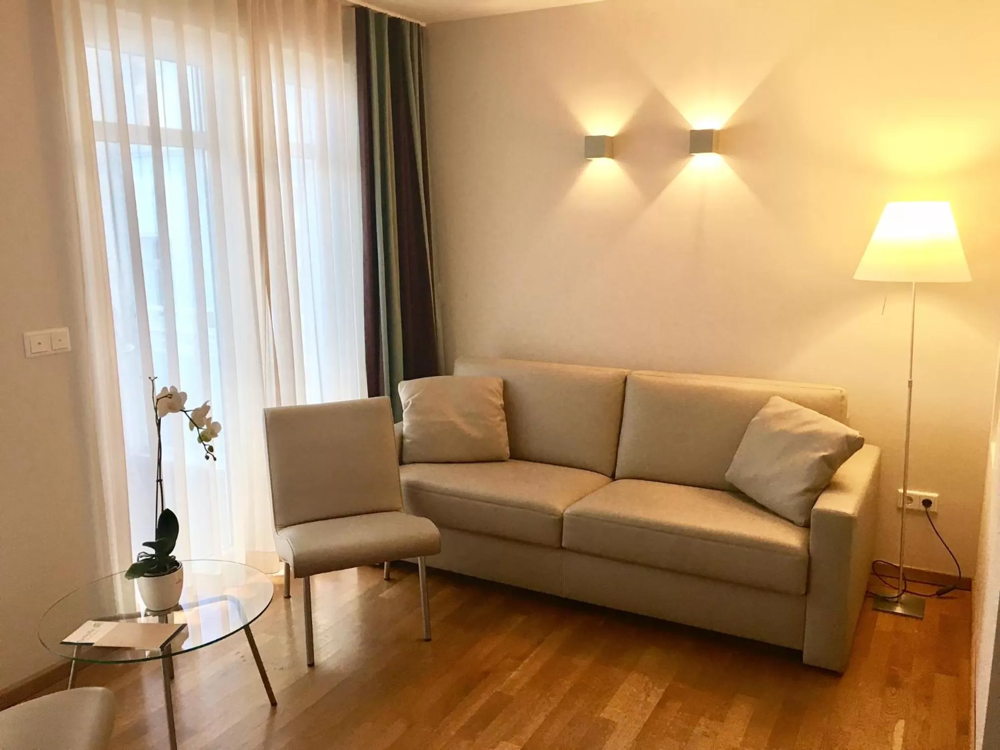 Living room in Nymphe Strandhotel & Apartments