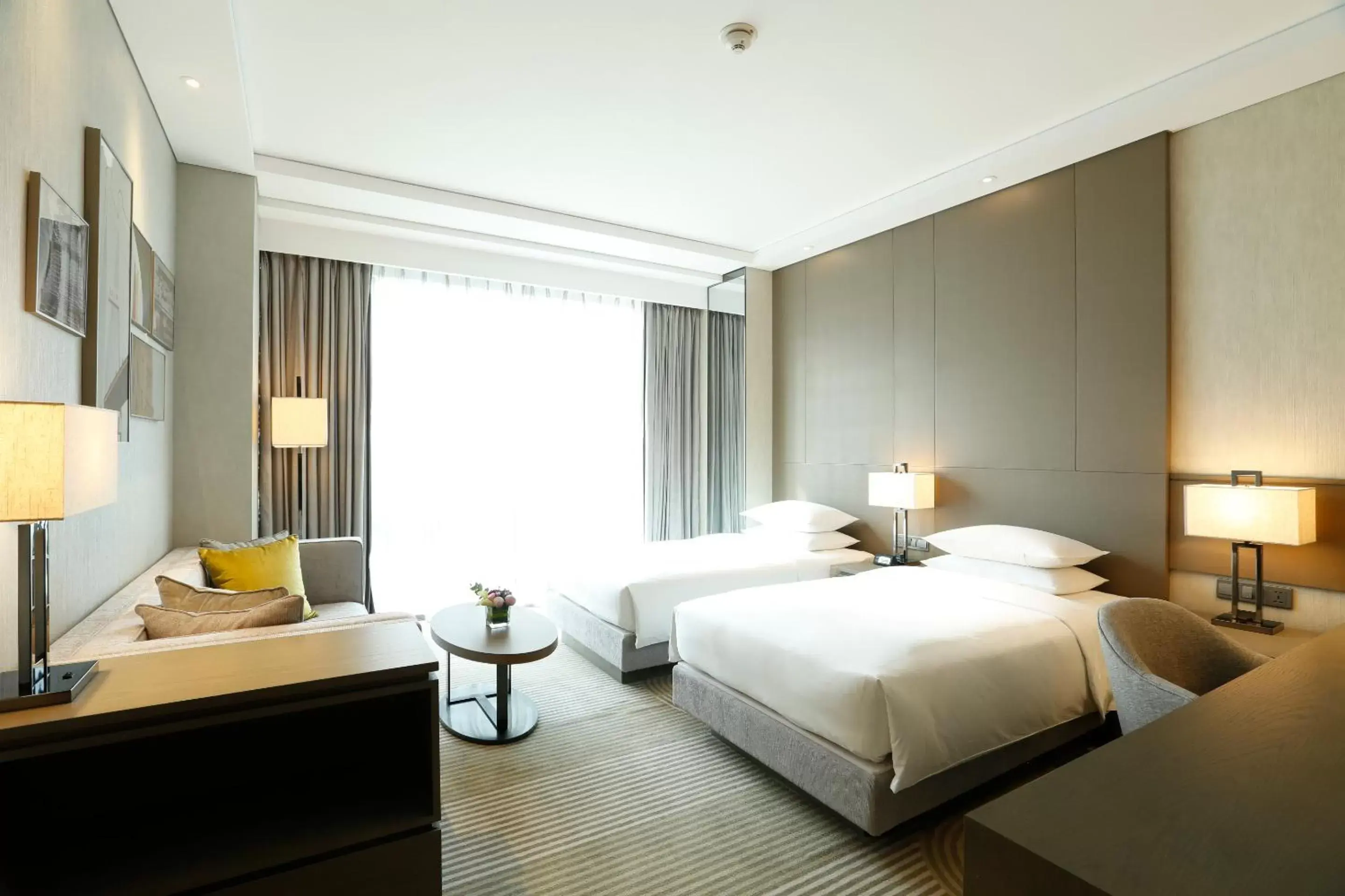 Bed in Hyatt House Shanghai Hongqiao CBD