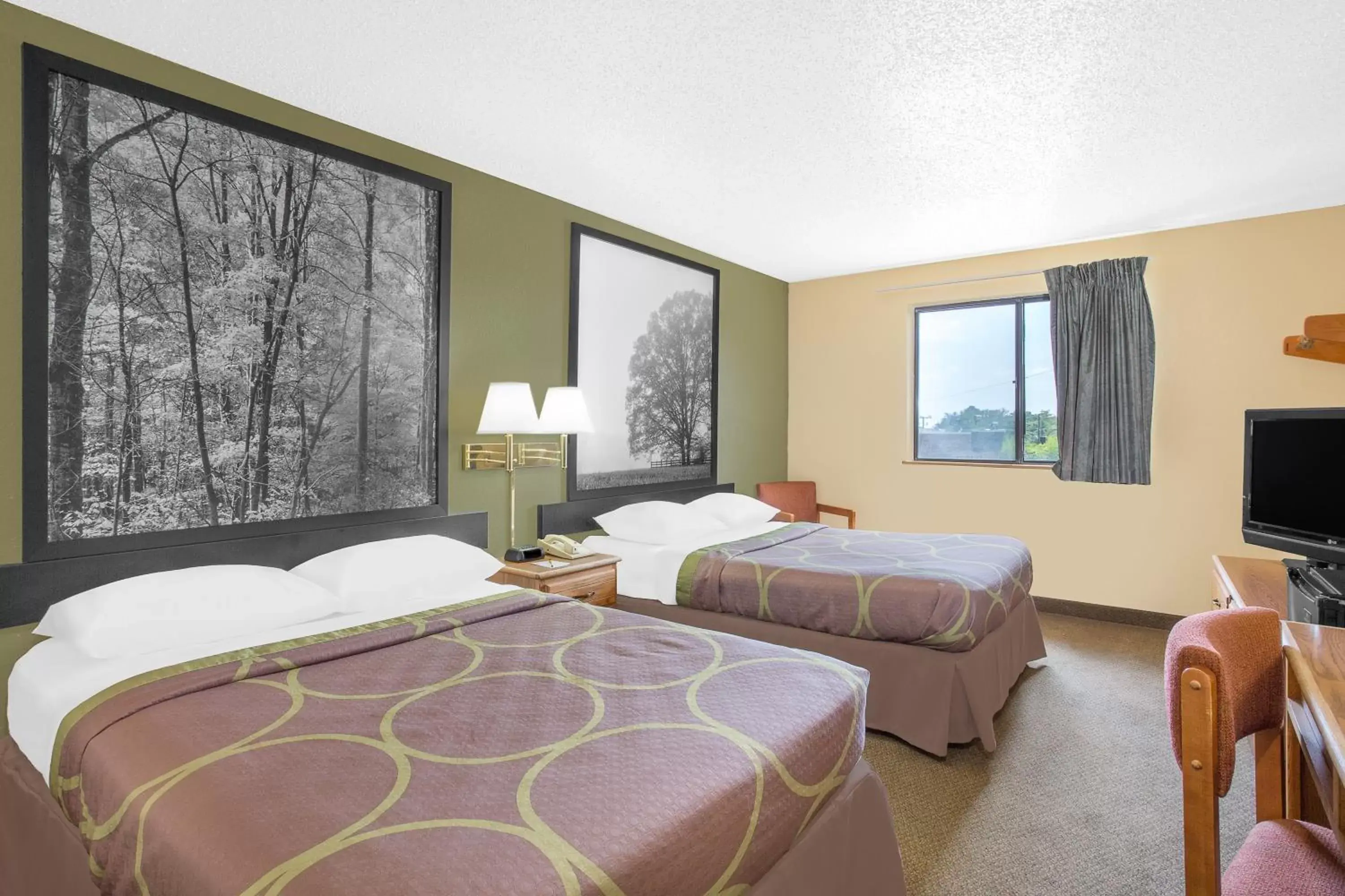 Photo of the whole room, Bed in Super 8 by Wyndham Roanoke VA