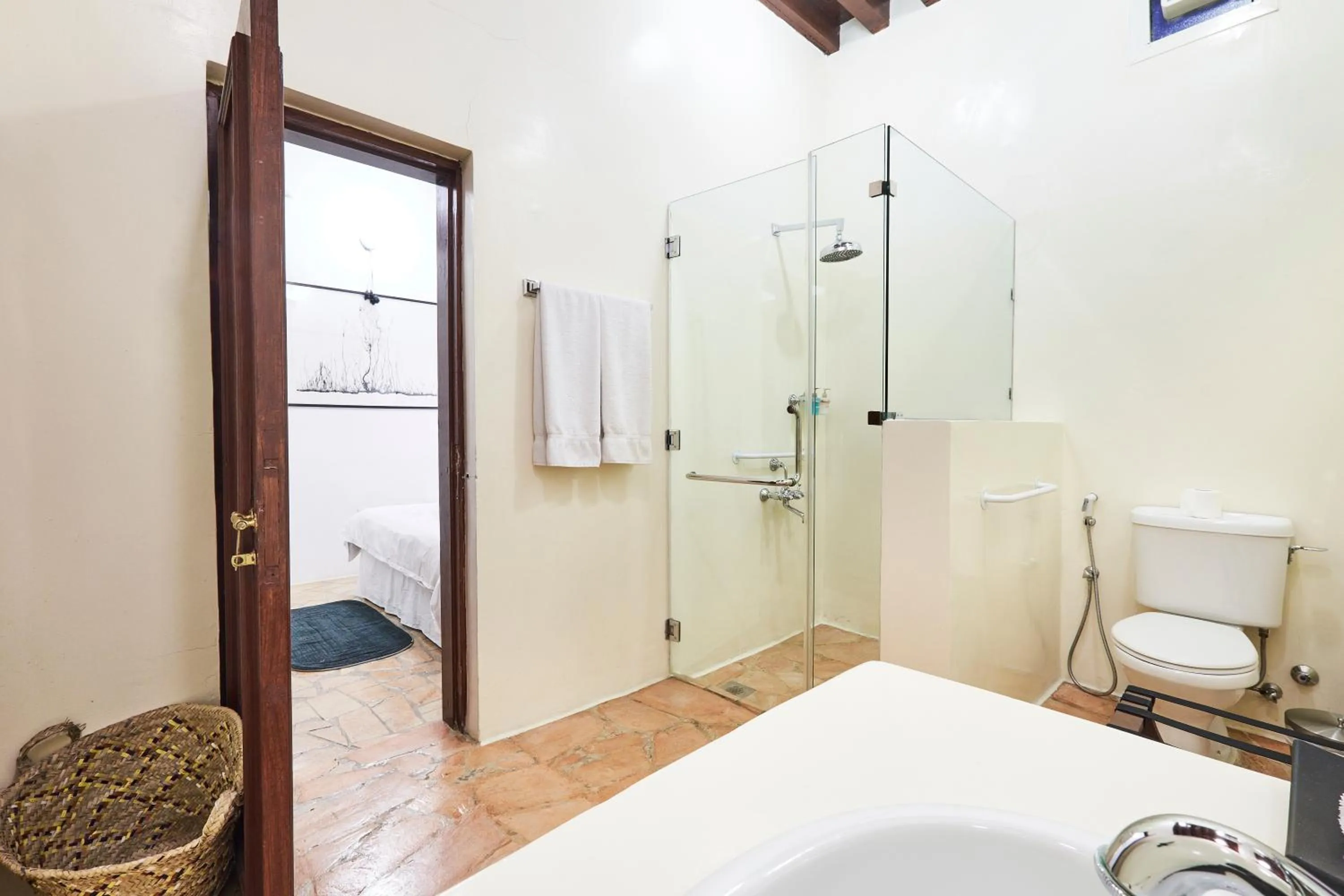 Bathroom in XVA Art Hotel