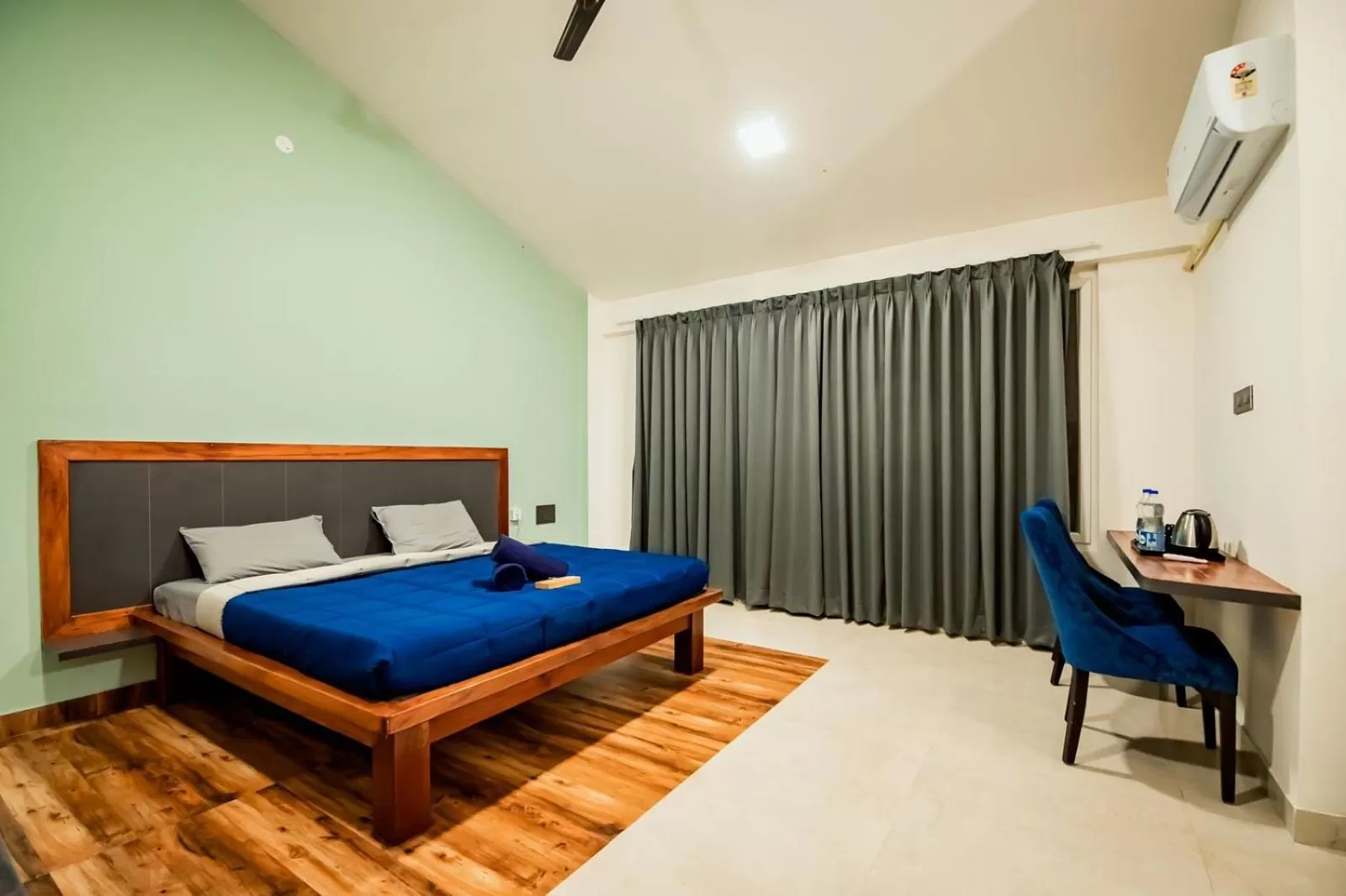 air conditioner, Bed in Commune18 Resort Chikmagalur