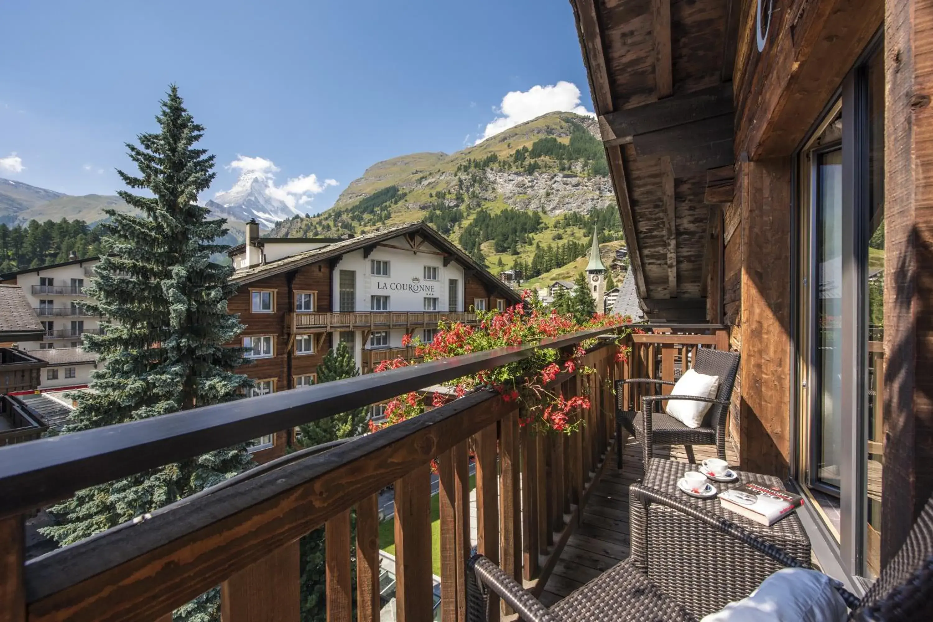 Spring, Balcony/Terrace in Chesa Valese