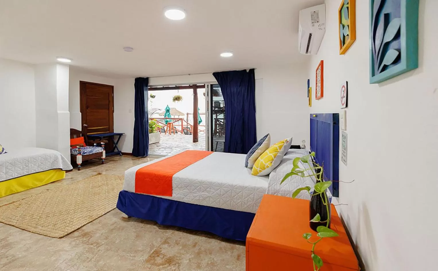 Property building, Bed in El Búho Lagoon Bacalar