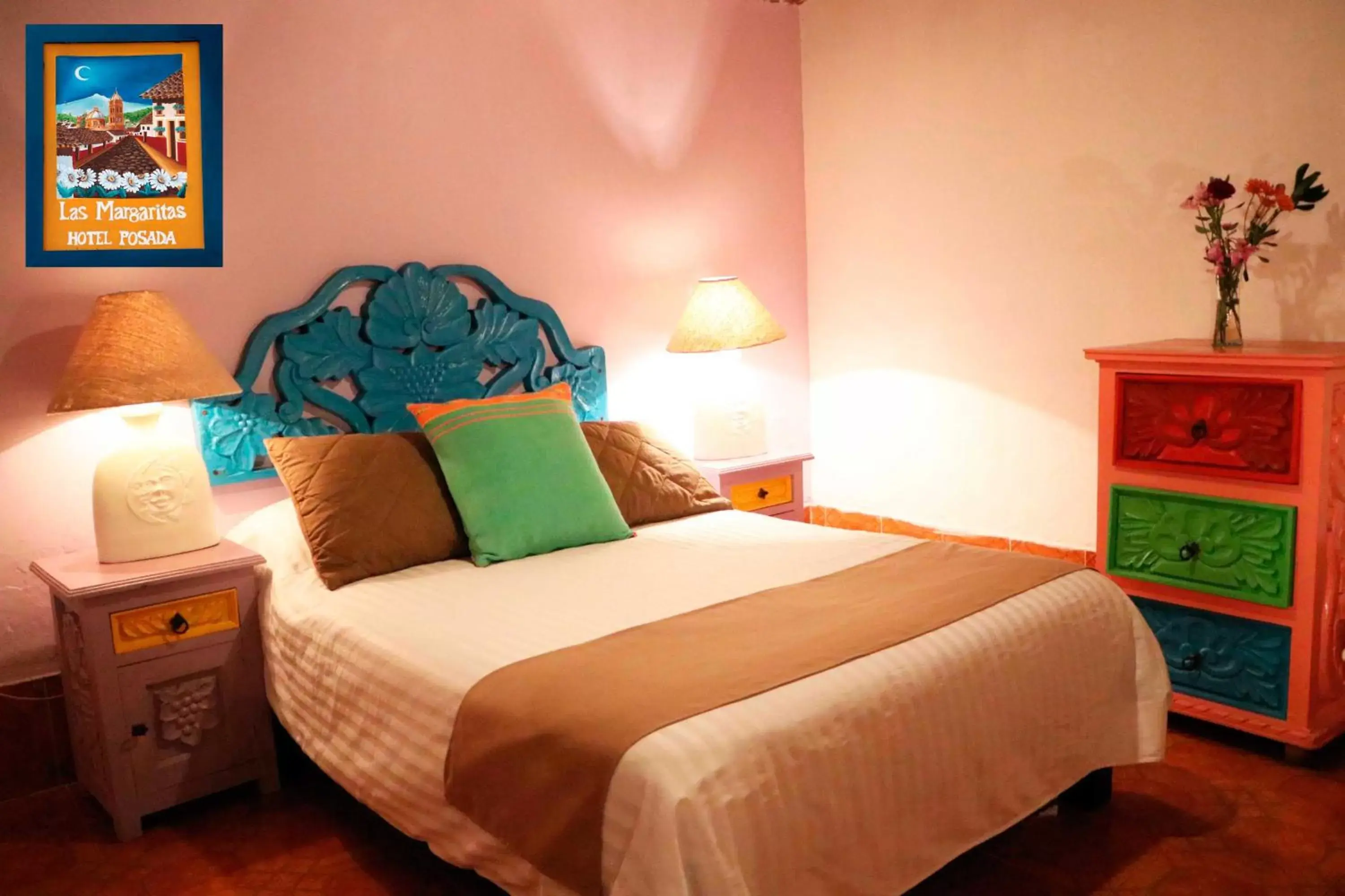 Decorative detail, Bed in Las Margaritas Hotel Posada