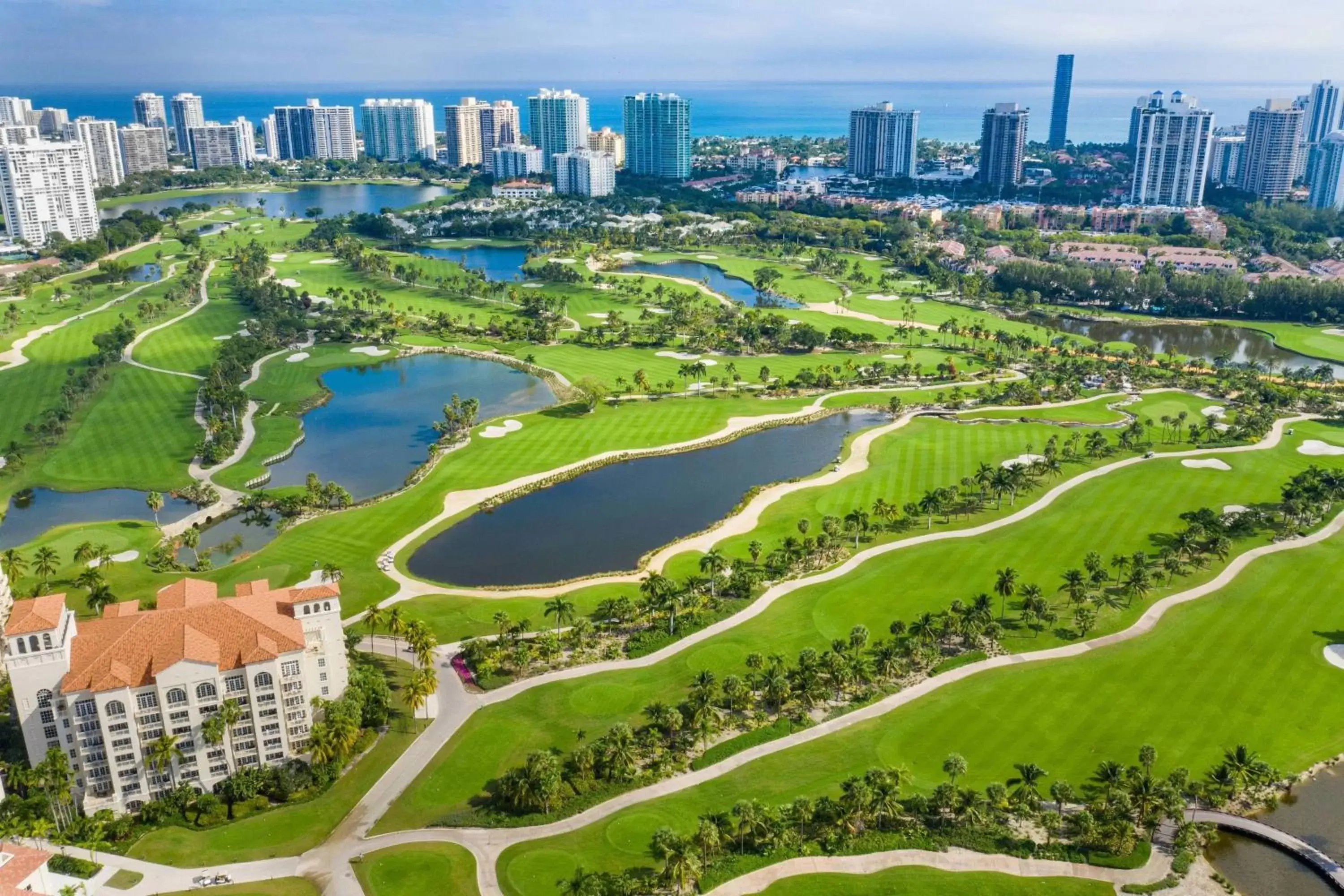 Golfcourse, Bird's-eye View in JW Marriott Miami Turnberry Resort & Spa